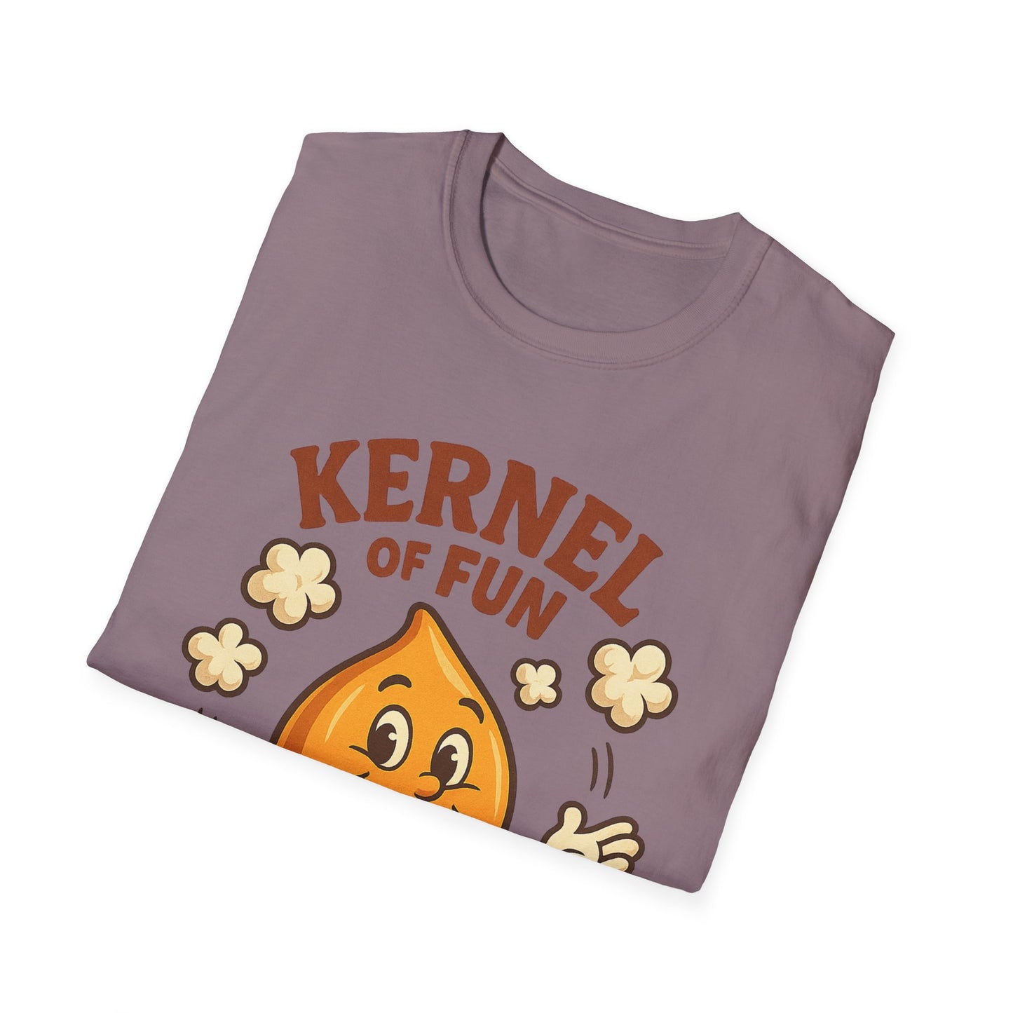 Kernel of Fun Popcorn Shirt – Cute Cartoon Snack Tee – Funny Popcorn Lover T-Shirt for Movie Nights & Cinema Fans
