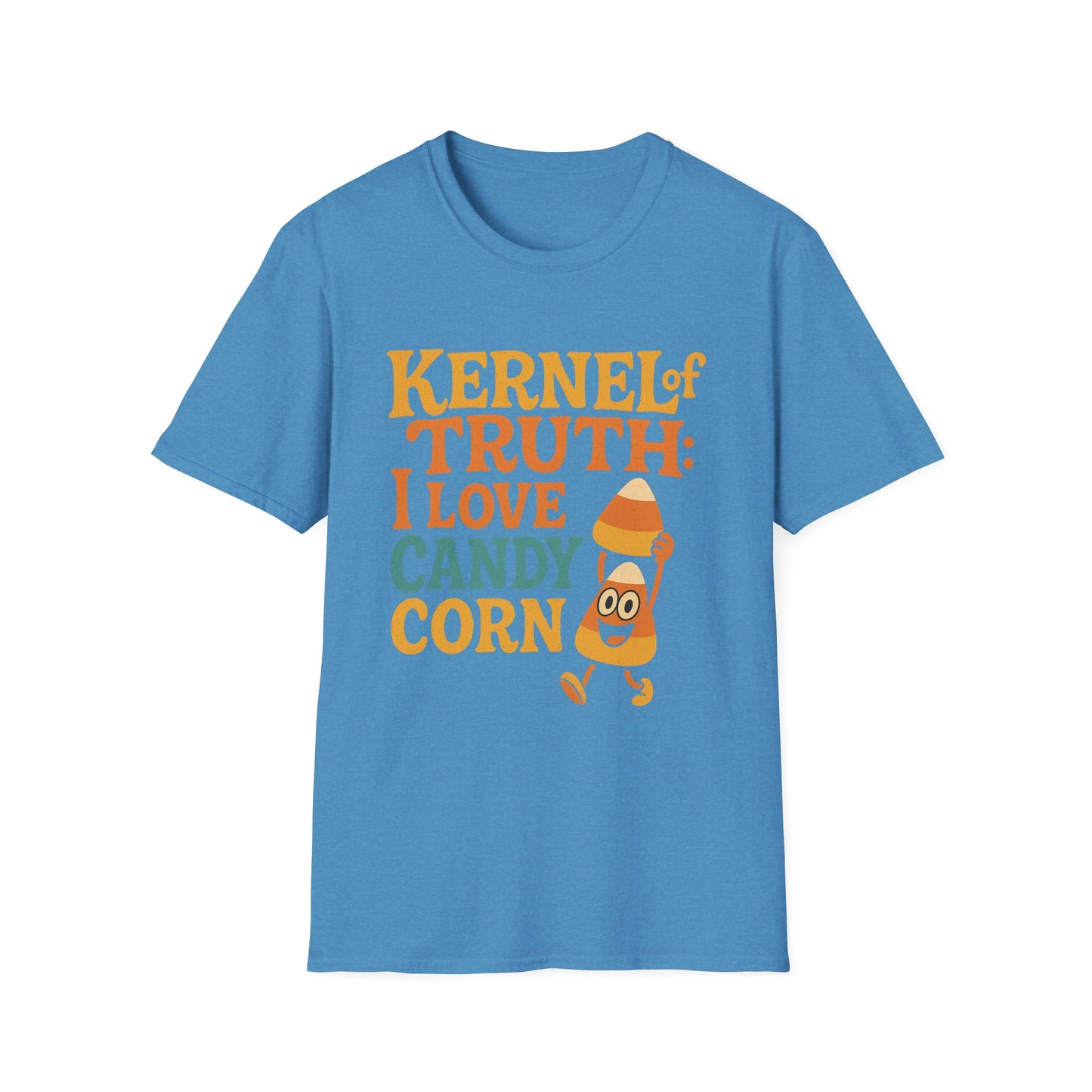 Kernel of Truth I Love Candy Corn Shirt – Cute Retro Halloween T-Shirt, Sweet Fall Graphic Tee