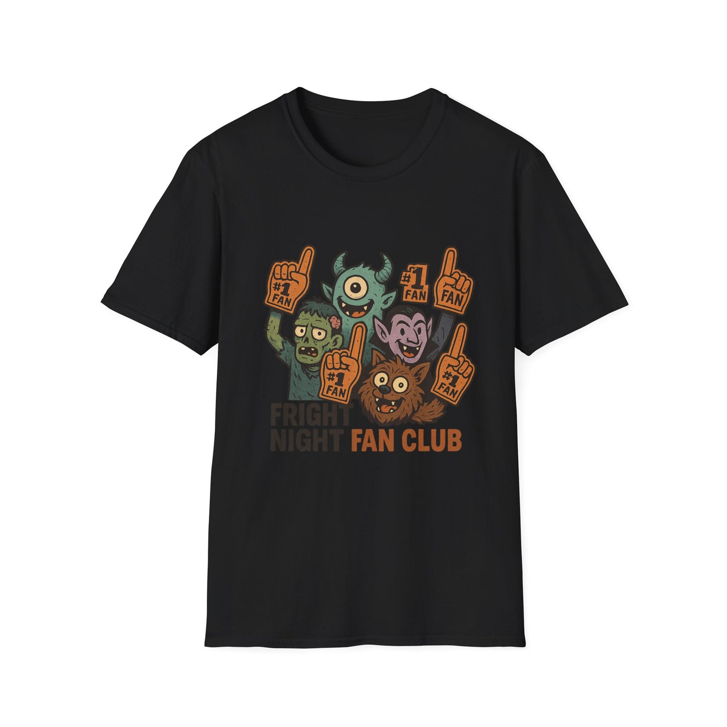 Fright Night Fan Club Shirt – Retro Monster Halloween Party Tee