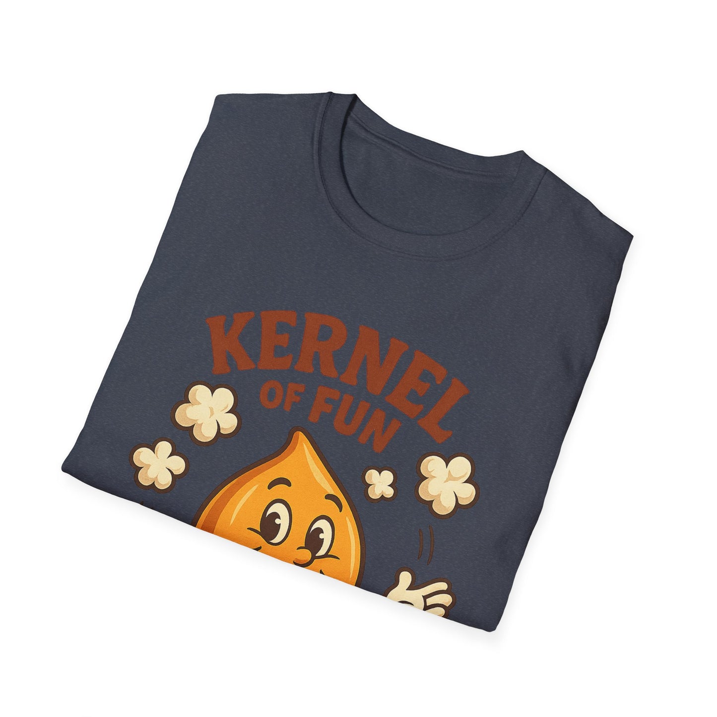 Kernel of Fun Popcorn Shirt – Cute Cartoon Snack Tee – Funny Popcorn Lover T-Shirt for Movie Nights & Cinema Fans