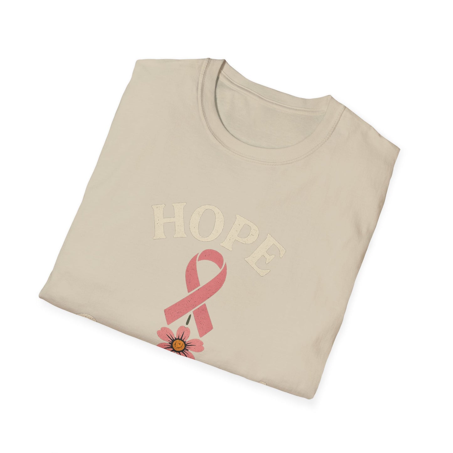 Hope Grows Here Shirt | Breast Cancer Awareness Pink Ribbon Flower Tee | Survivor Fighter Support October Strong T-Shirt