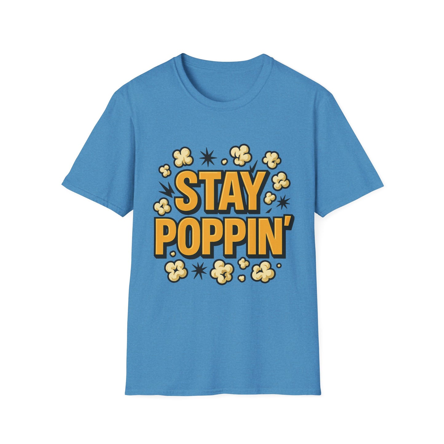Stay Poppin’ Popcorn Shirt – Funny Retro Snack Tee – Movie Night T-Shirt for Popcorn Lovers & Film Fans