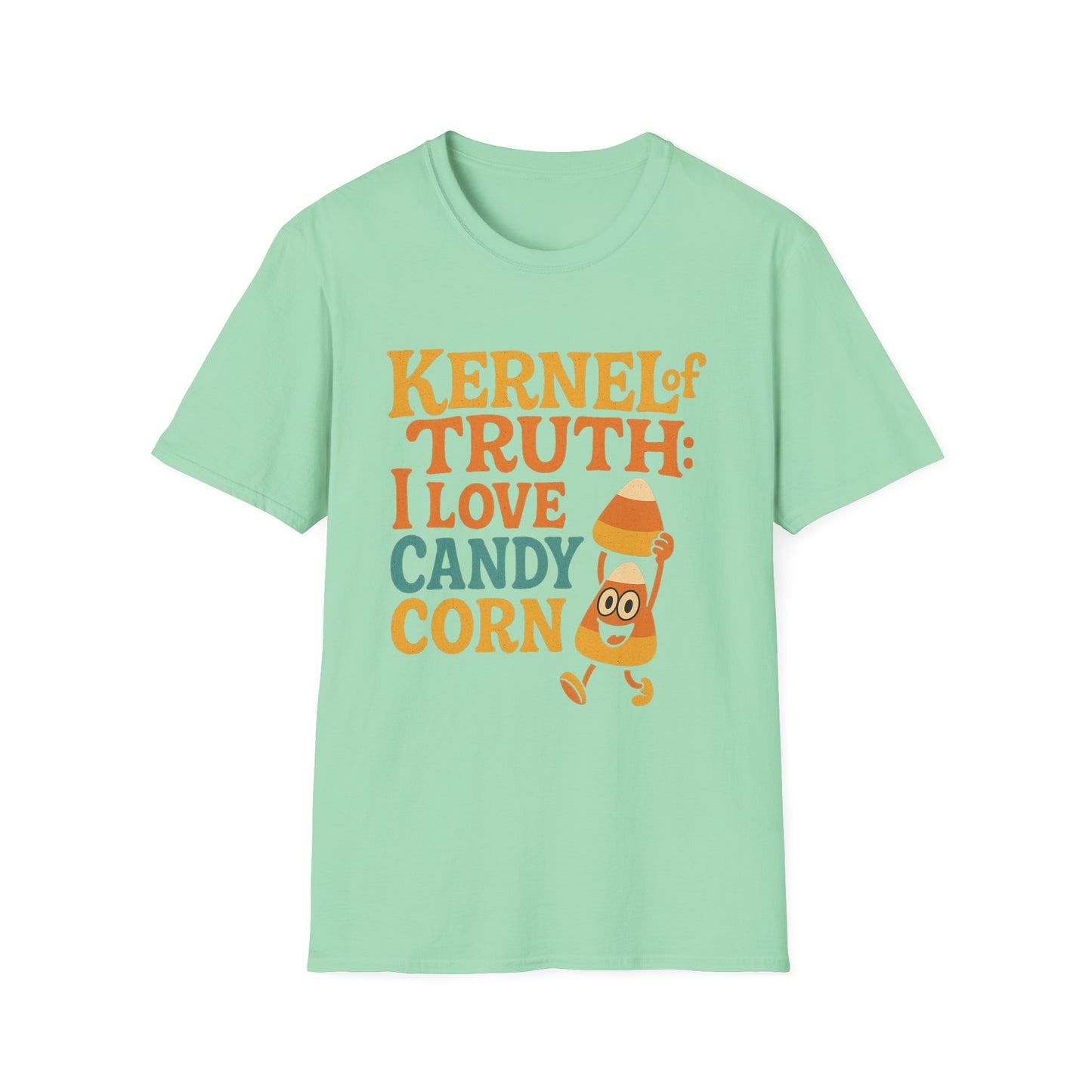 Kernel of Truth I Love Candy Corn Shirt – Cute Retro Halloween T-Shirt, Sweet Fall Graphic Tee
