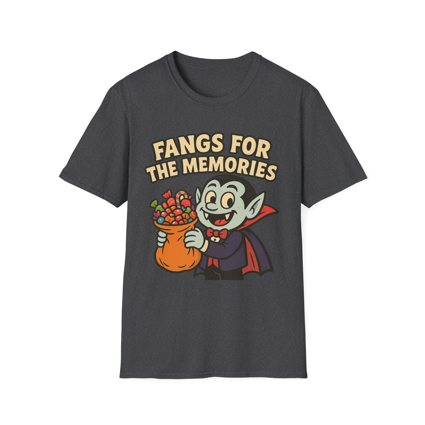 Fangs for the Memories Shirt – Vampire Trick or Treat Candy Tee