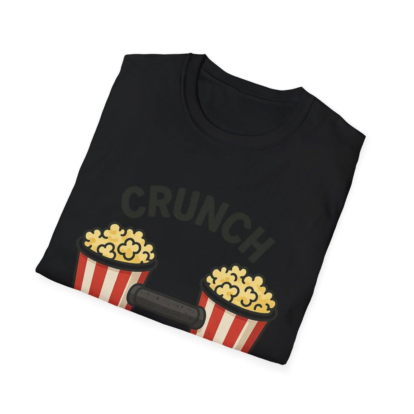 Crunch Goals Popcorn Shirt – Funny Fitness Pun Tee – Retro Popcorn Lover T-Shirt for Movie Nights & Snack Fans