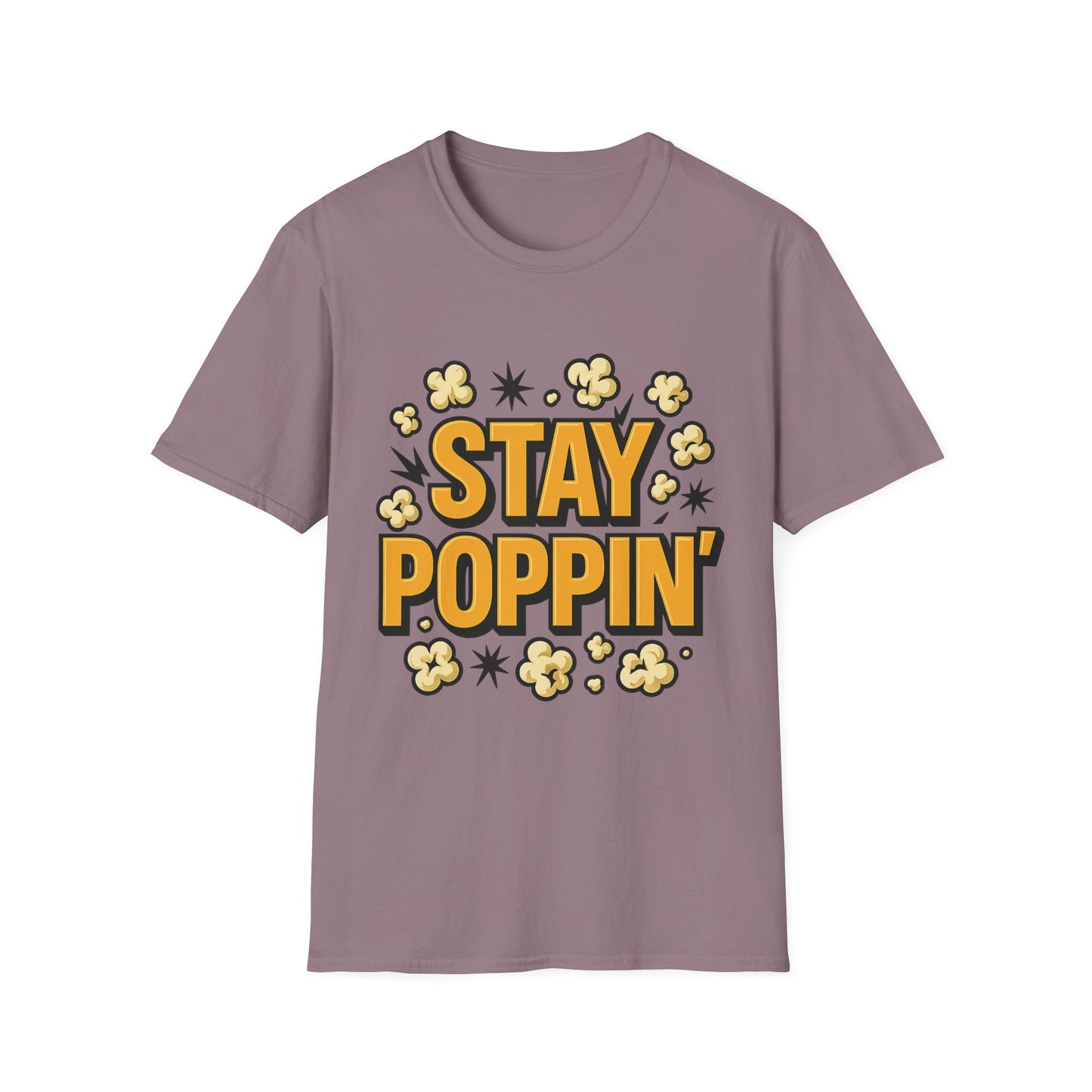 Stay Poppin’ Popcorn Shirt – Funny Retro Snack Tee – Movie Night T-Shirt for Popcorn Lovers & Film Fans