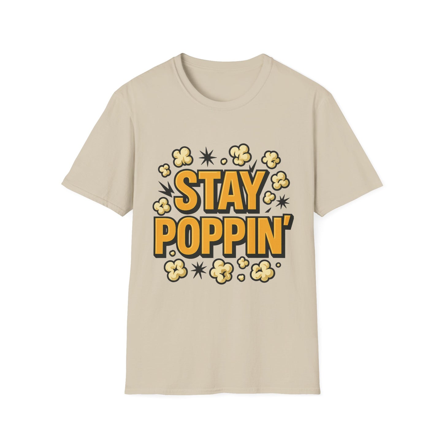 Stay Poppin’ Popcorn Shirt – Funny Retro Snack Tee – Movie Night T-Shirt for Popcorn Lovers & Film Fans