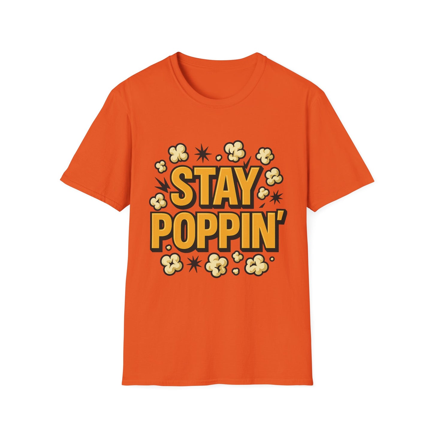 Stay Poppin’ Popcorn Shirt – Funny Retro Snack Tee – Movie Night T-Shirt for Popcorn Lovers & Film Fans