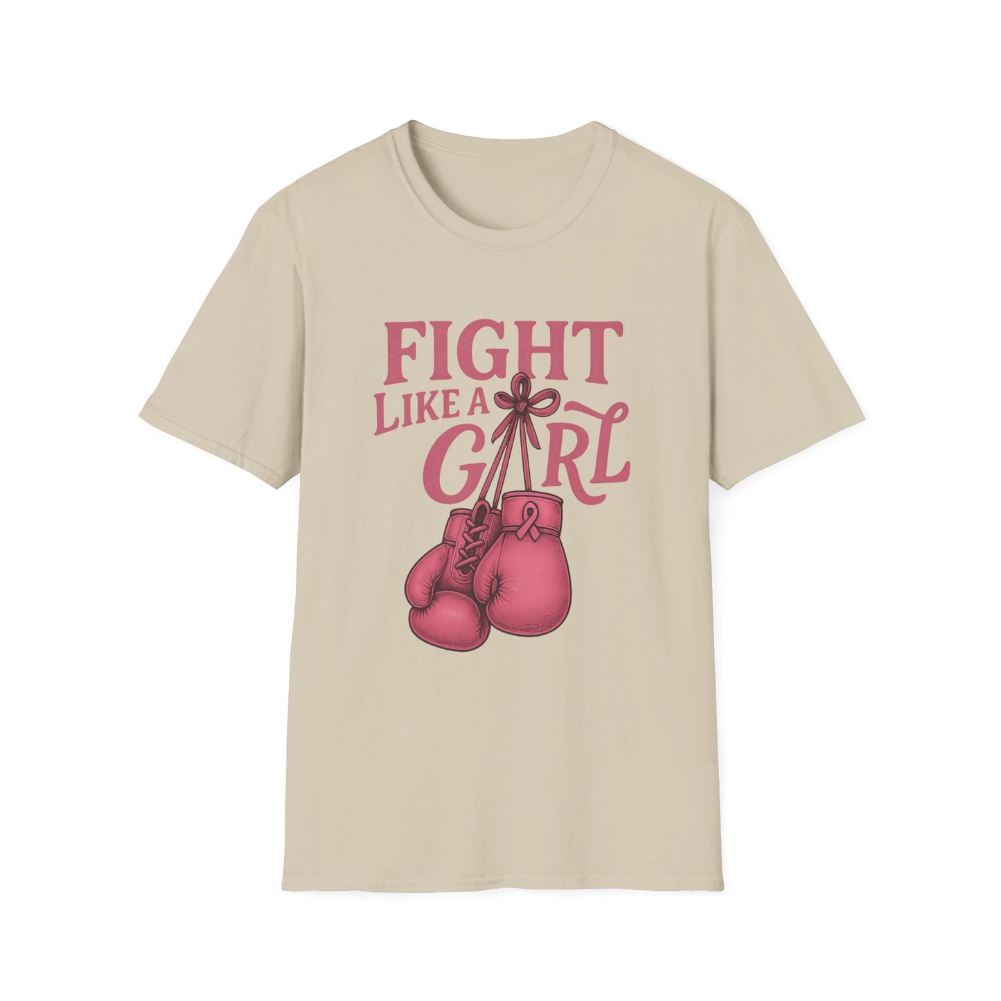 Fight Like a Girl Shirt | Breast Cancer Awareness Boxing Gloves Tee | Pink Ribbon Strength Support T-Shirt Survivor Fighter