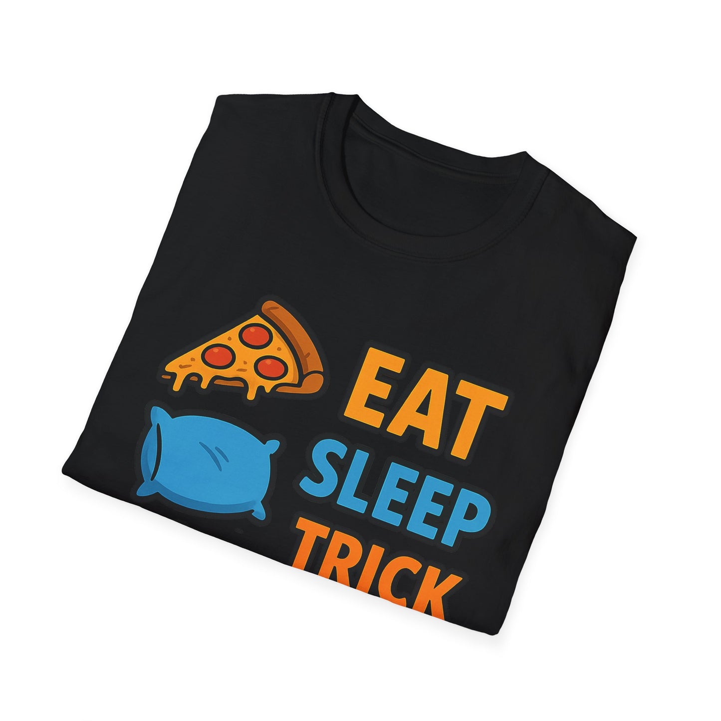 Eat Sleep Trick or Treat Repeat Shirt – Funny Halloween Candy Tee