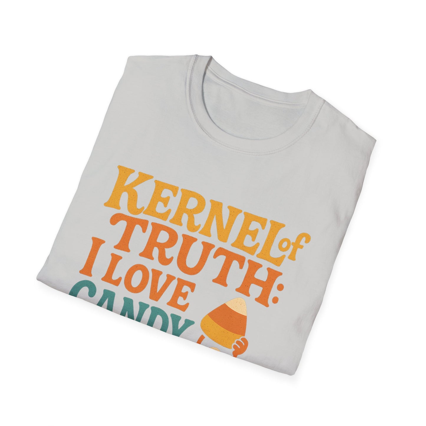 Kernel of Truth I Love Candy Corn Shirt – Cute Retro Halloween T-Shirt, Sweet Fall Graphic Tee