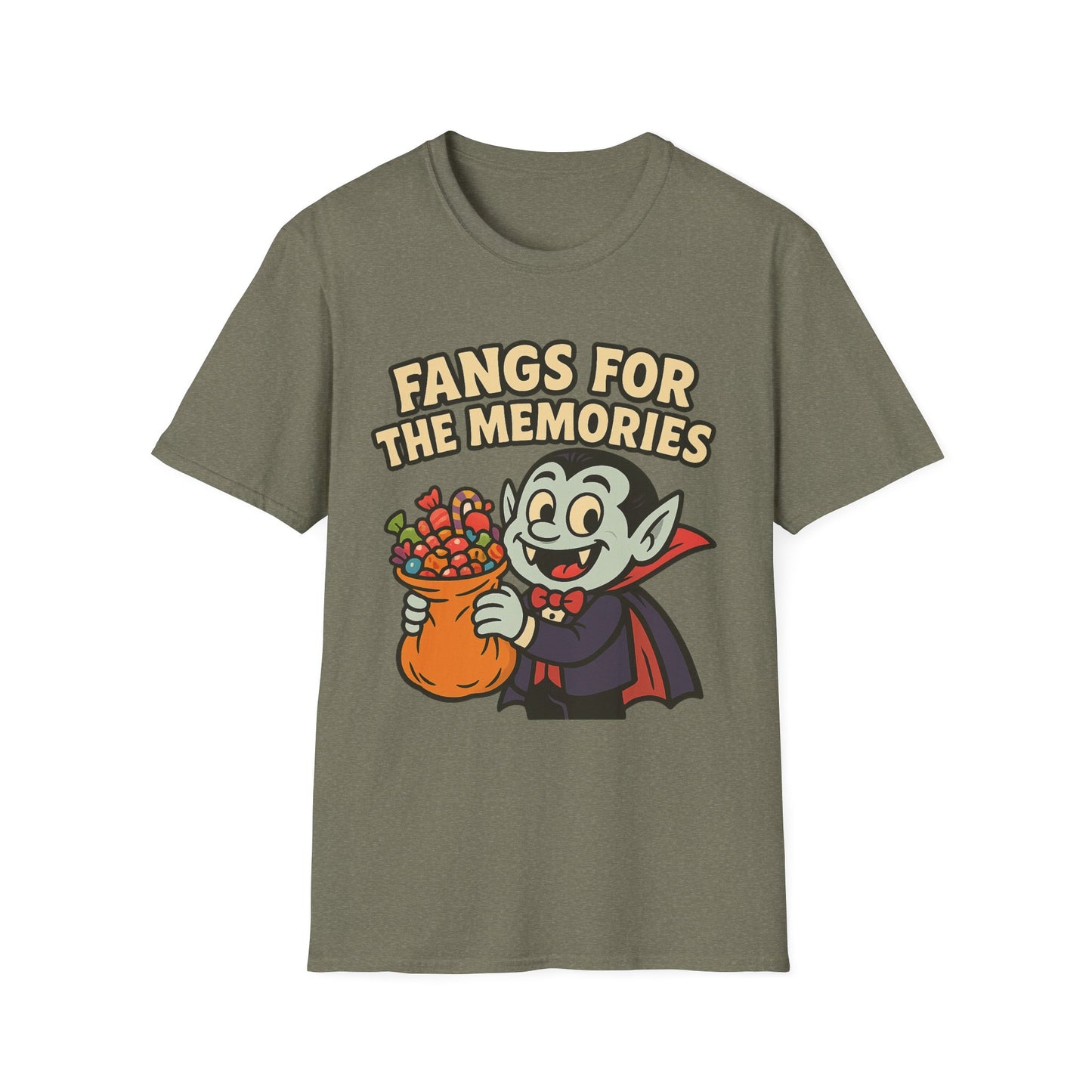 Fangs for the Memories Shirt – Vampire Trick or Treat Candy Tee