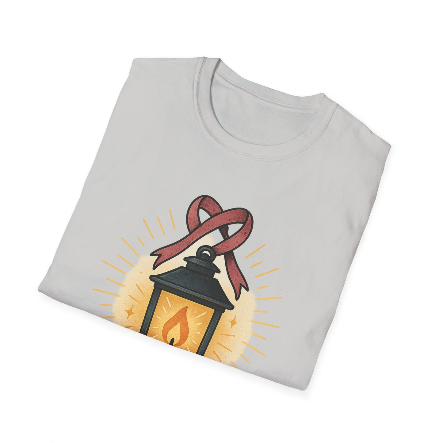 Light the Way Shirt | Breast Cancer Awareness Pink Ribbon Lantern Tee | Hope Support Survivor Fighter T-Shirt October Strong