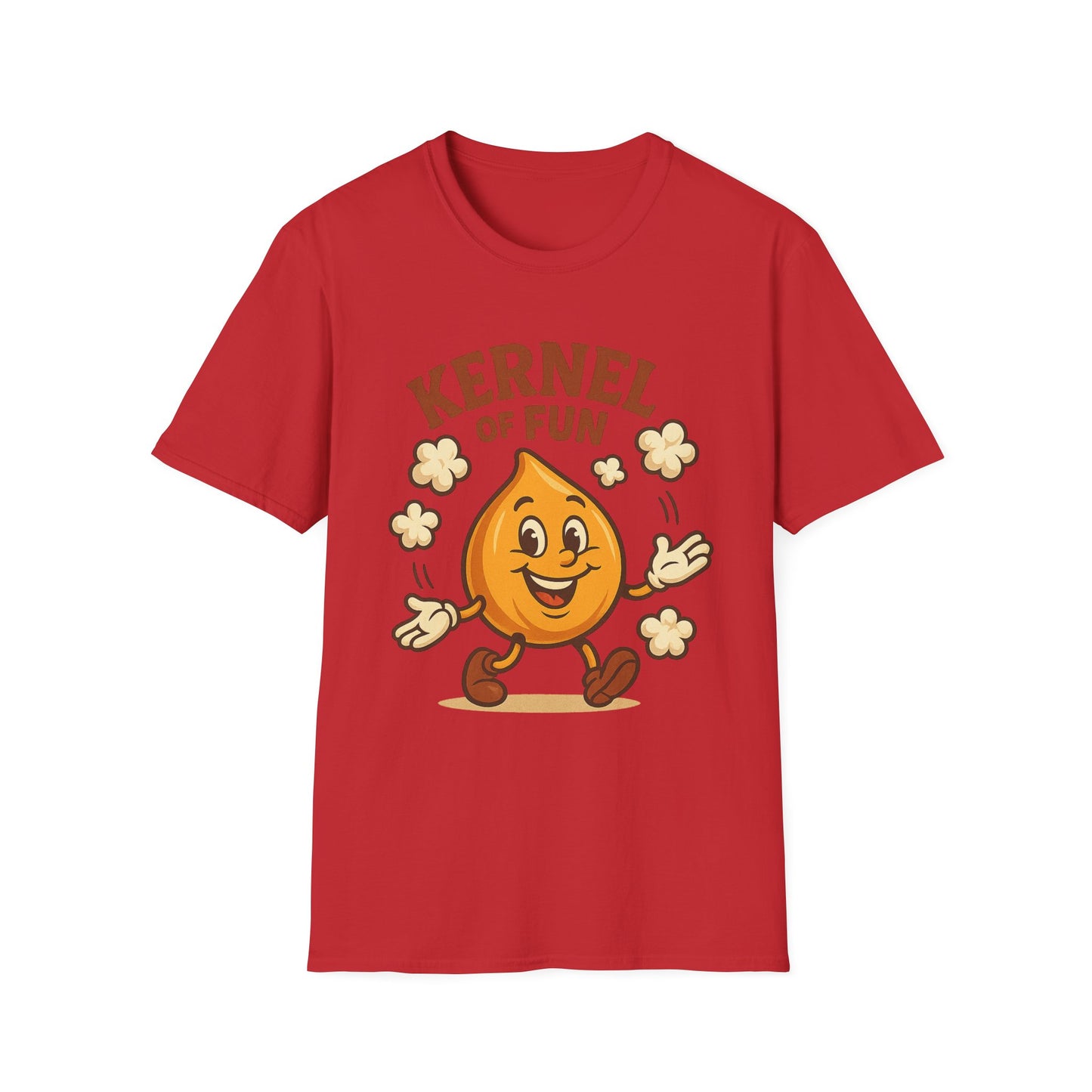 Kernel of Fun Popcorn Shirt – Cute Cartoon Snack Tee – Funny Popcorn Lover T-Shirt for Movie Nights & Cinema Fans