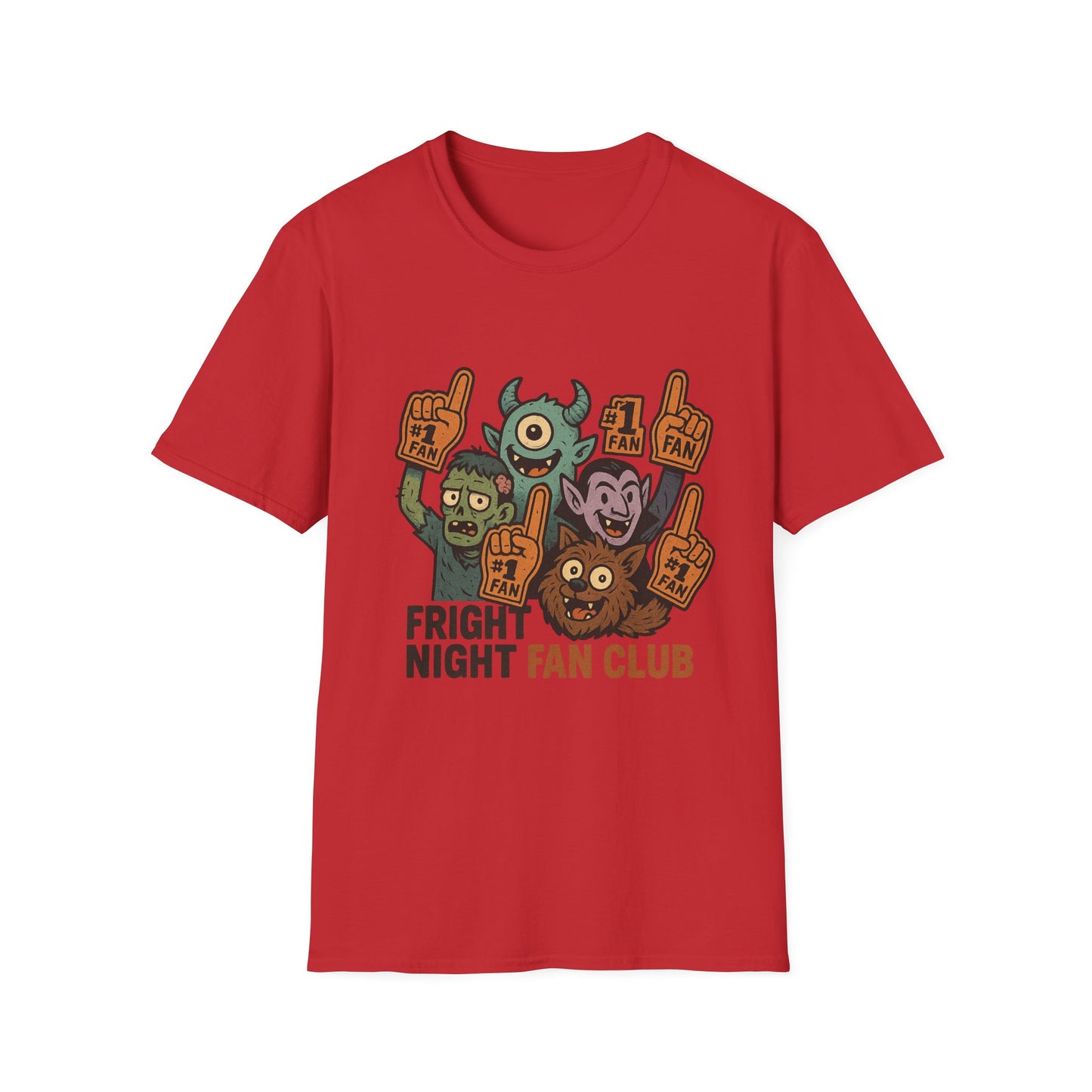 Fright Night Fan Club Shirt – Retro Monster Halloween Party Tee
