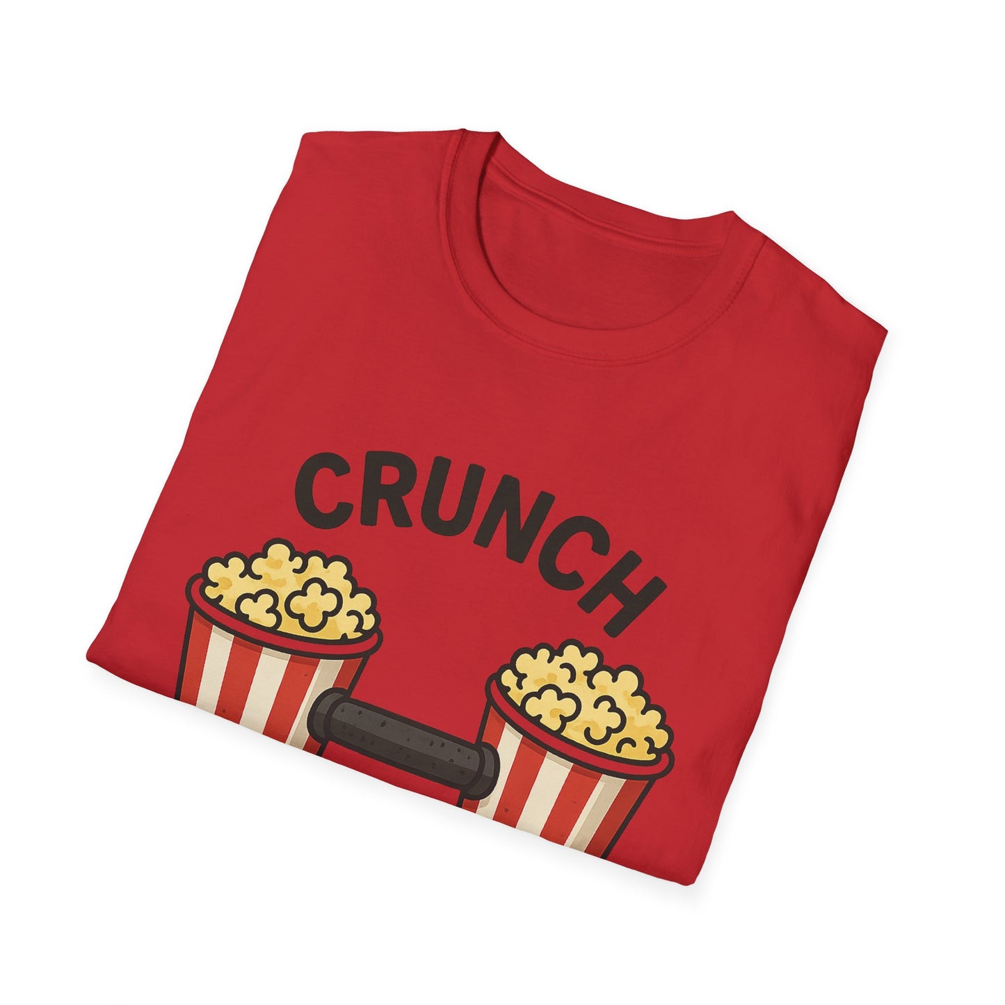 Crunch Goals Popcorn Shirt – Funny Fitness Pun Tee – Retro Popcorn Lover T-Shirt for Movie Nights & Snack Fans