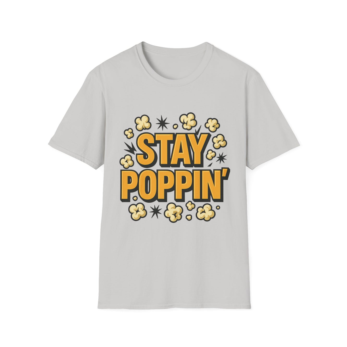 Stay Poppin’ Popcorn Shirt – Funny Retro Snack Tee – Movie Night T-Shirt for Popcorn Lovers & Film Fans
