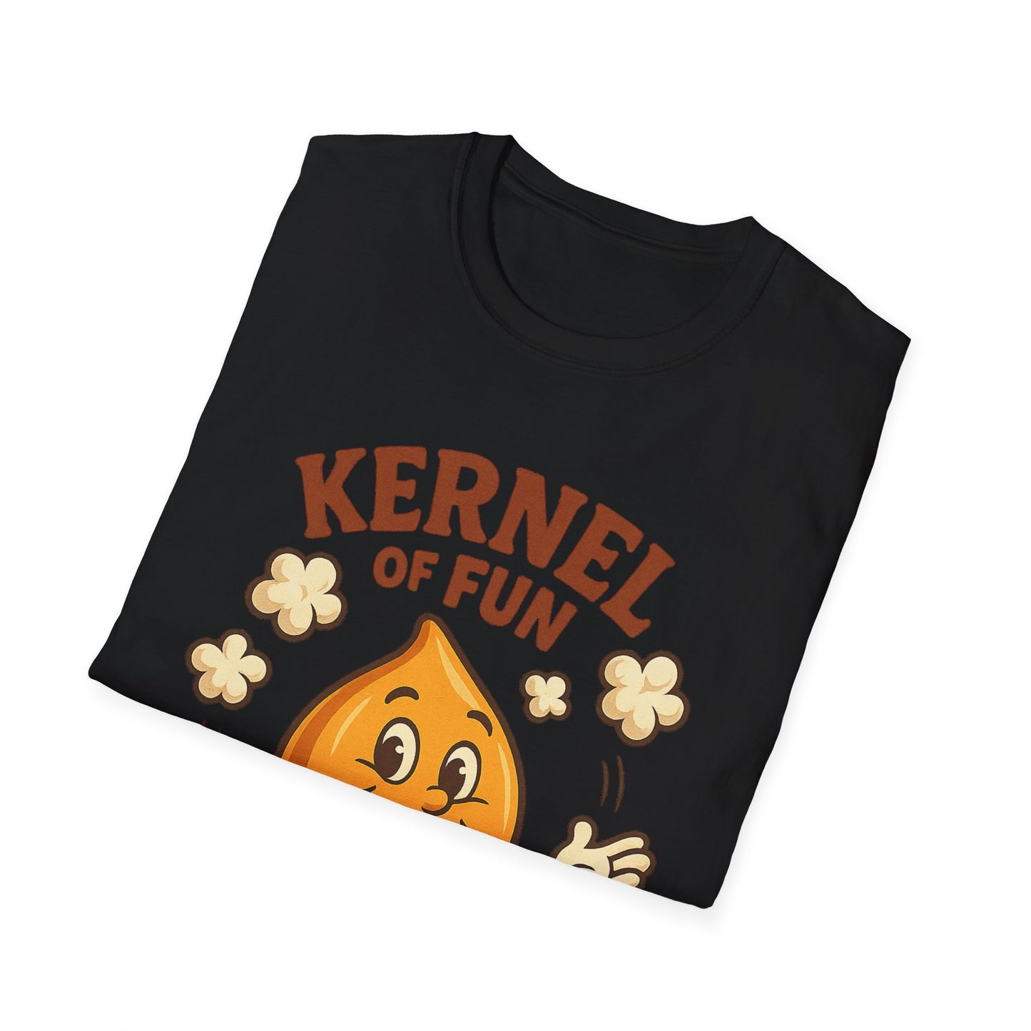 Kernel of Fun Popcorn Shirt – Cute Cartoon Snack Tee – Funny Popcorn Lover T-Shirt for Movie Nights & Cinema Fans