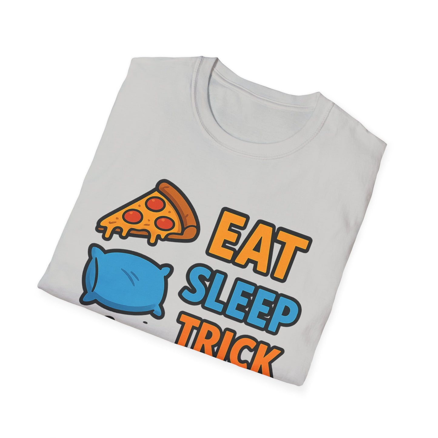 Eat Sleep Trick or Treat Repeat Shirt – Funny Halloween Candy Tee