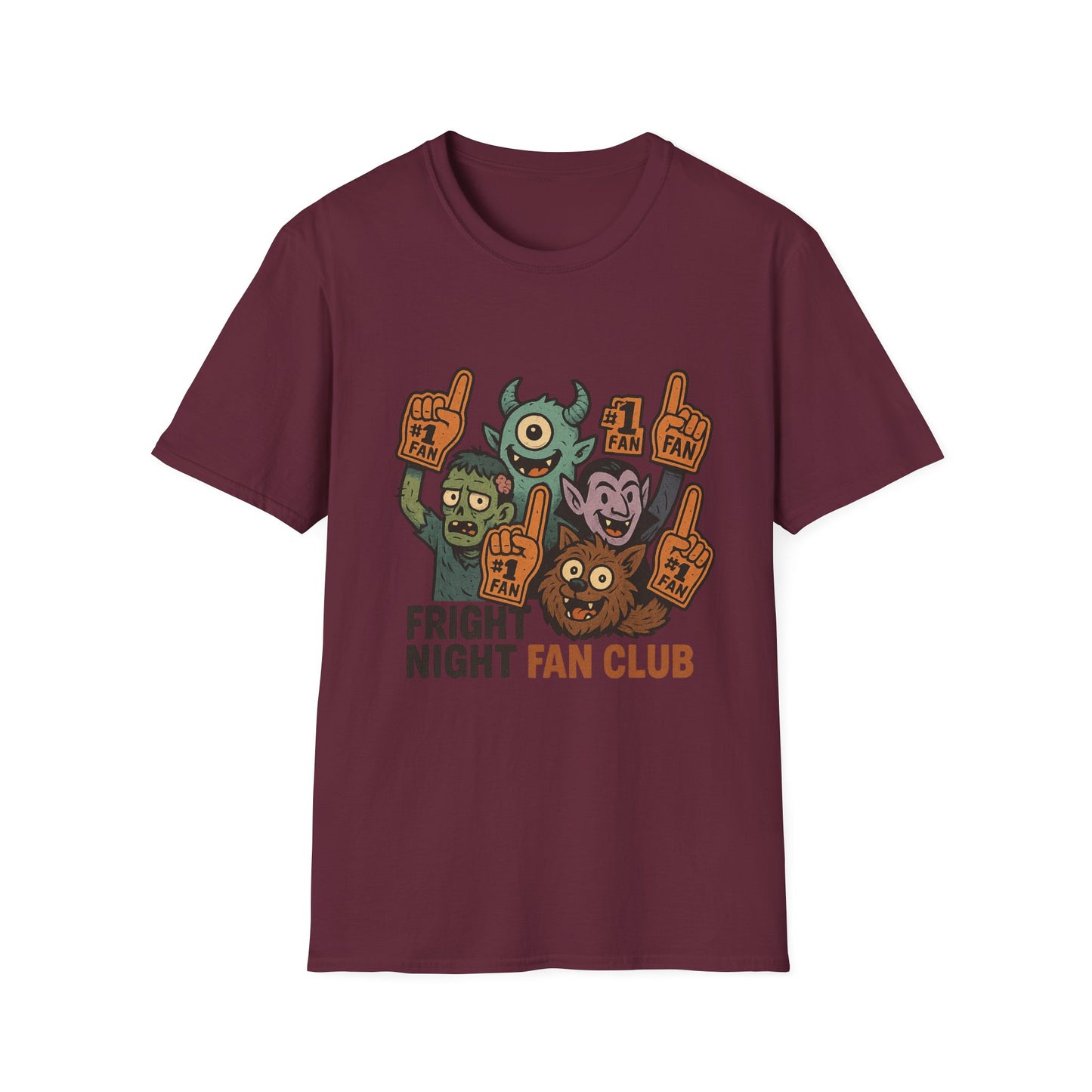 Fright Night Fan Club Shirt – Retro Monster Halloween Party Tee