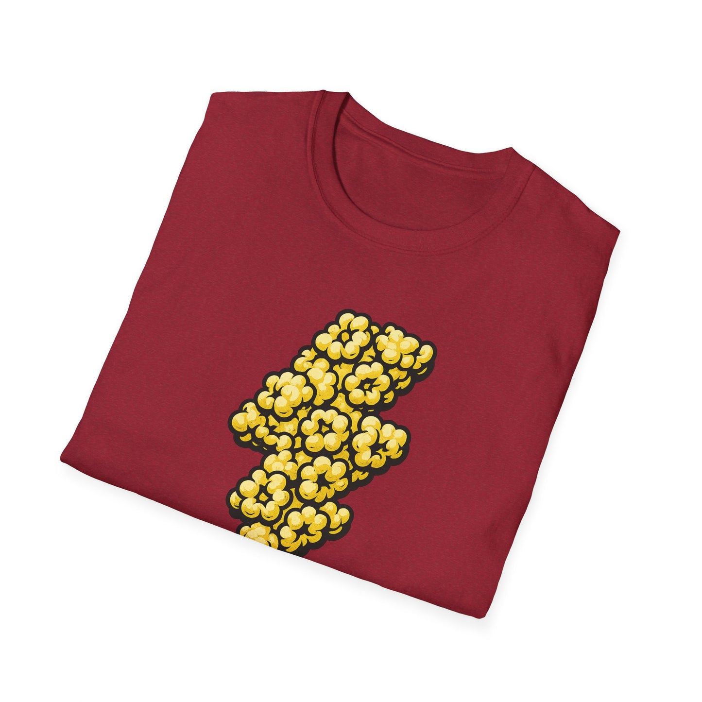 Popcorn Powered Shirt – Funny Movie Snack Tee – Retro Popcorn Lover T-Shirt for Cinema Nights & Foodie Fans