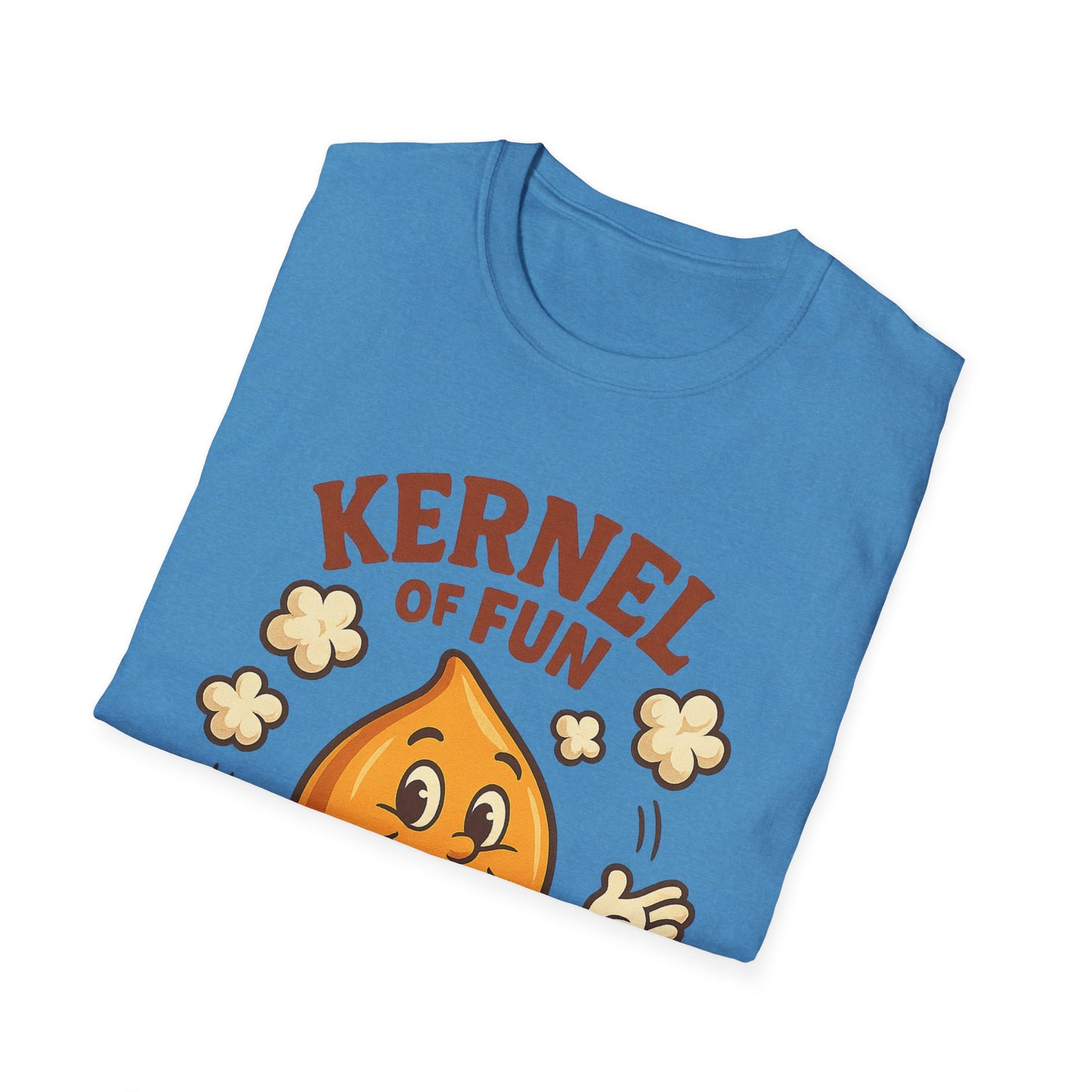 Kernel of Fun Popcorn Shirt – Cute Cartoon Snack Tee – Funny Popcorn Lover T-Shirt for Movie Nights & Cinema Fans