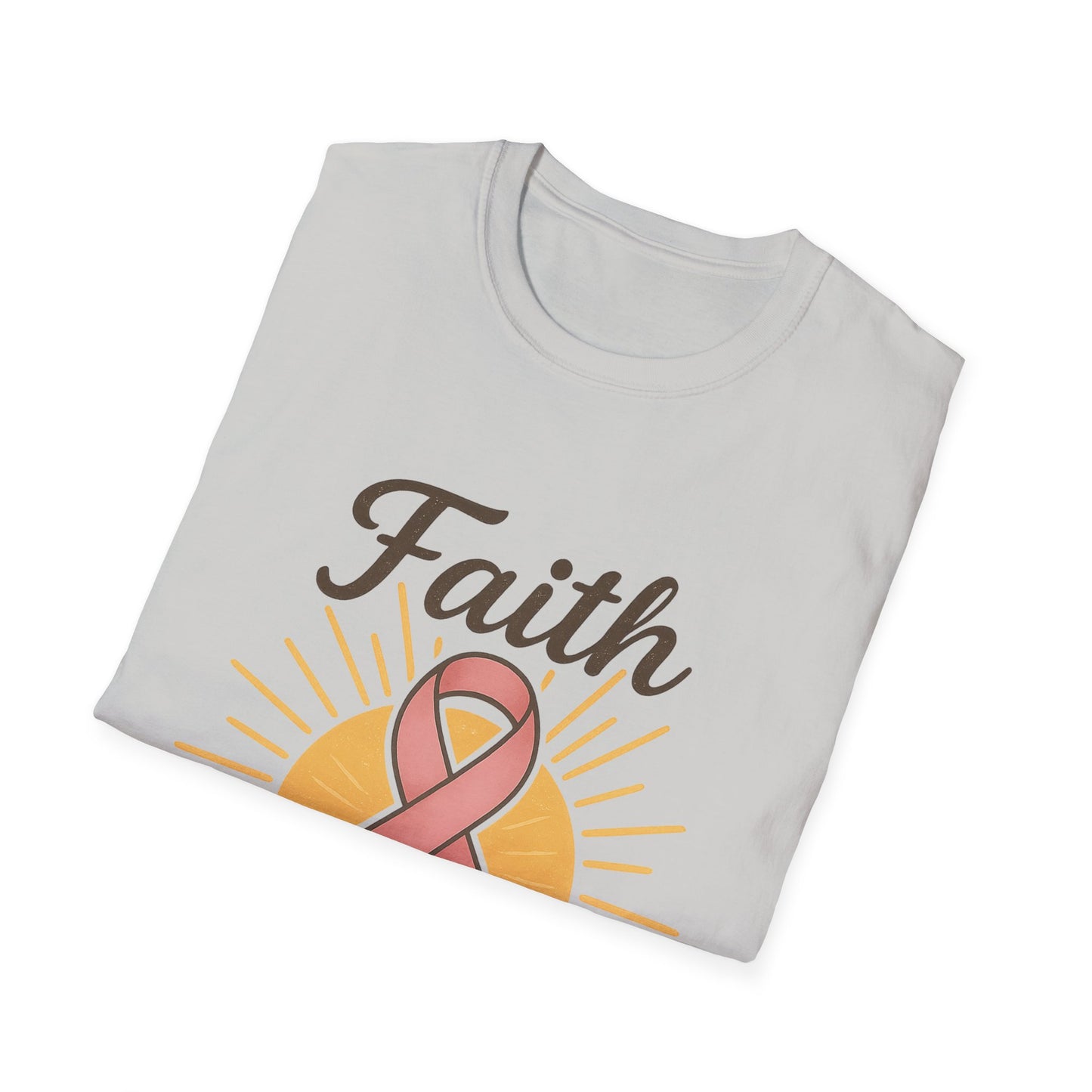 Faith Over Fear Shirt | Breast Cancer Awareness Pink Ribbon Tee | Inspirational Hope Support Survivor Fighter T-Shirt October