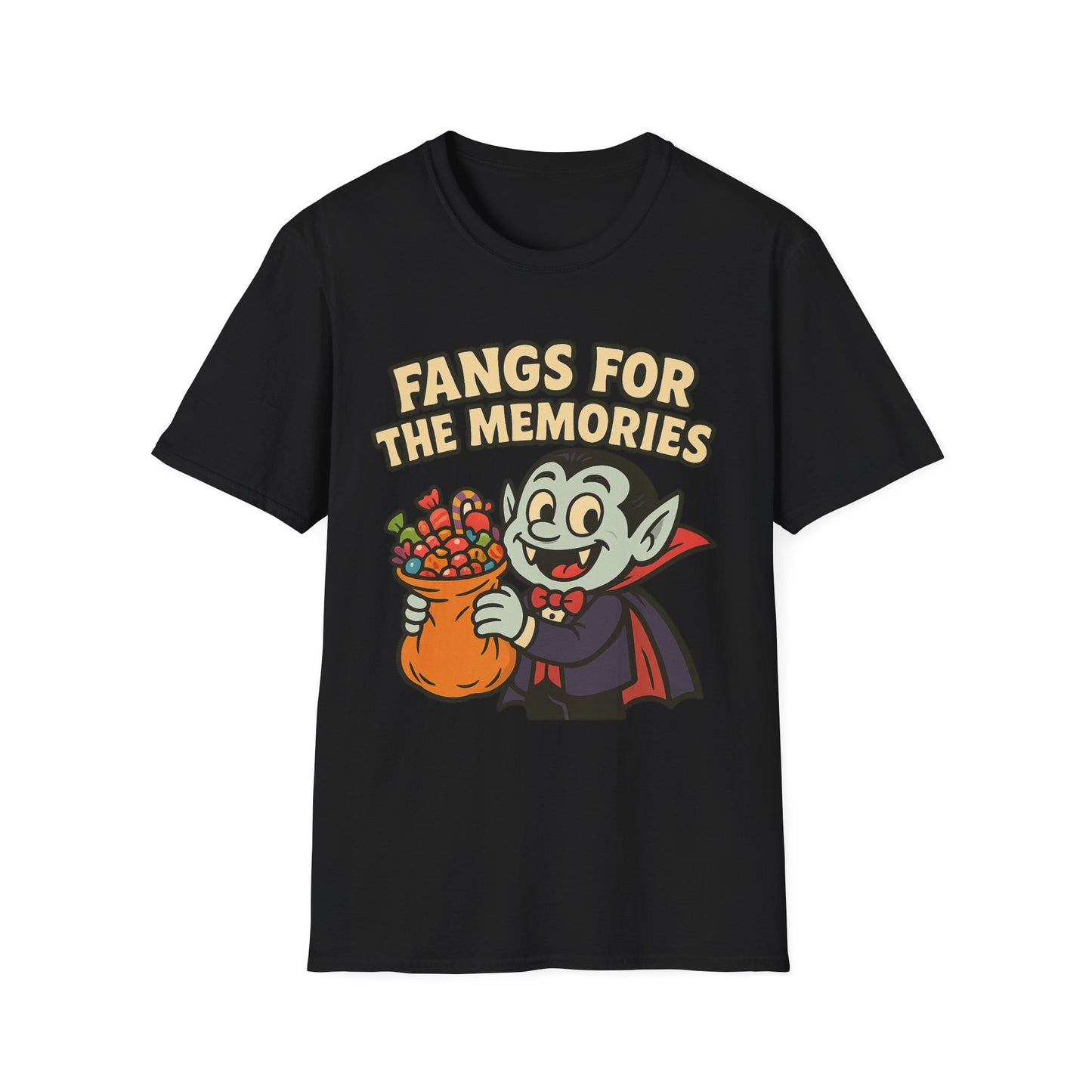Fangs for the Memories Shirt – Vampire Trick or Treat Candy Tee