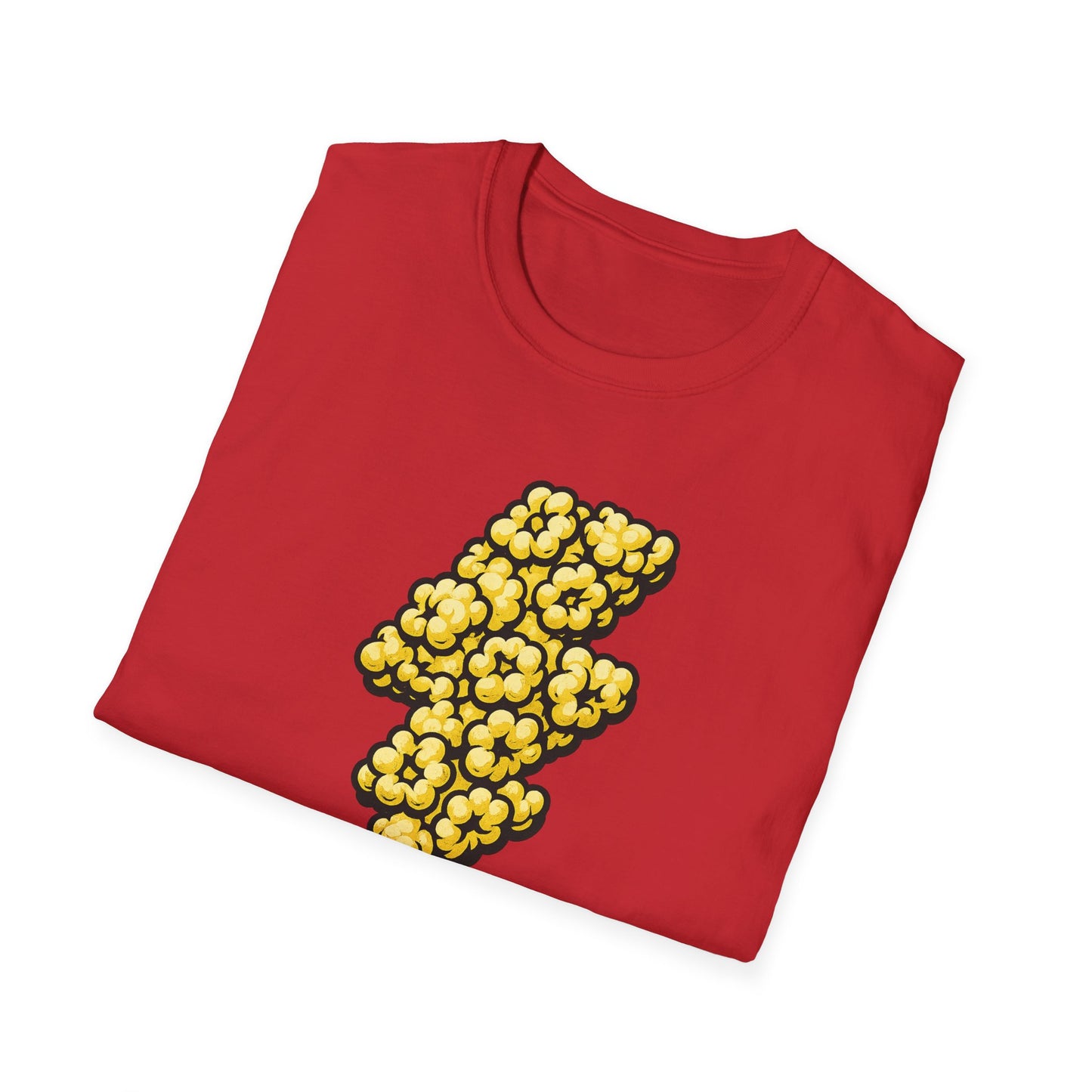 Popcorn Powered Shirt – Funny Movie Snack Tee – Retro Popcorn Lover T-Shirt for Cinema Nights & Foodie Fans