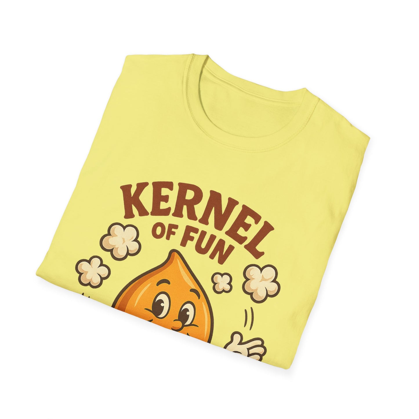 Kernel of Fun Popcorn Shirt – Cute Cartoon Snack Tee – Funny Popcorn Lover T-Shirt for Movie Nights & Cinema Fans