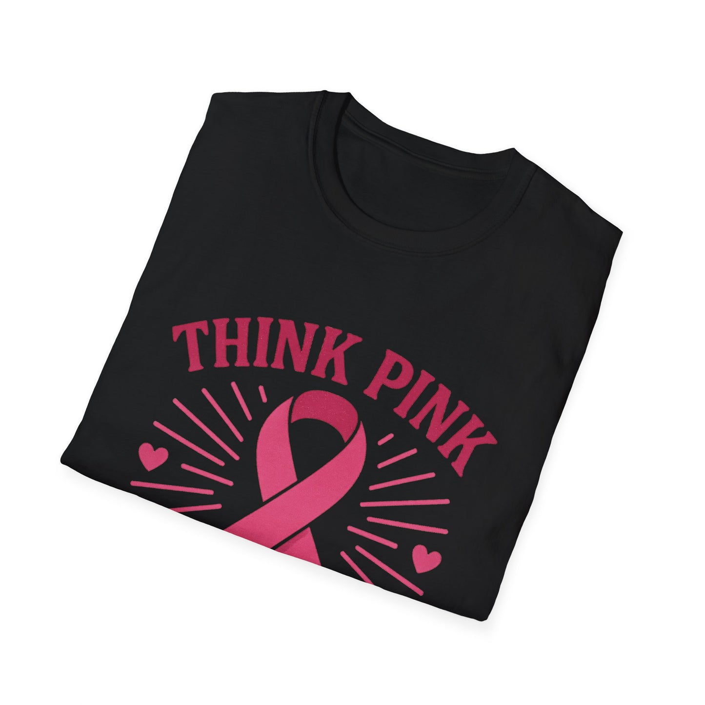 Think Pink Shirt Live Strong | Breast Cancer Awareness Ribbon Tee | Pink Support Hope Strength T-Shirt Women Men October