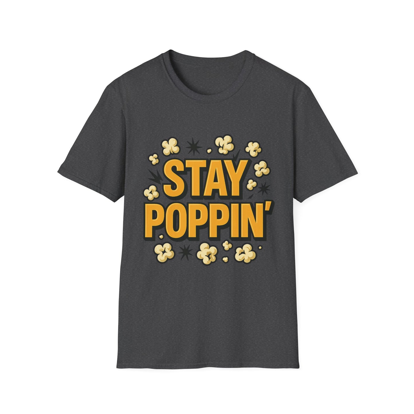 Stay Poppin’ Popcorn Shirt – Funny Retro Snack Tee – Movie Night T-Shirt for Popcorn Lovers & Film Fans