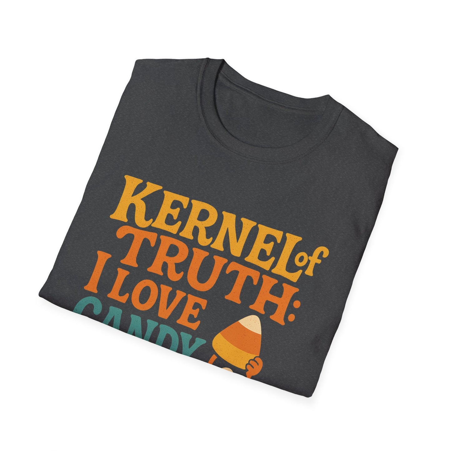 Kernel of Truth I Love Candy Corn Shirt – Cute Retro Halloween T-Shirt, Sweet Fall Graphic Tee
