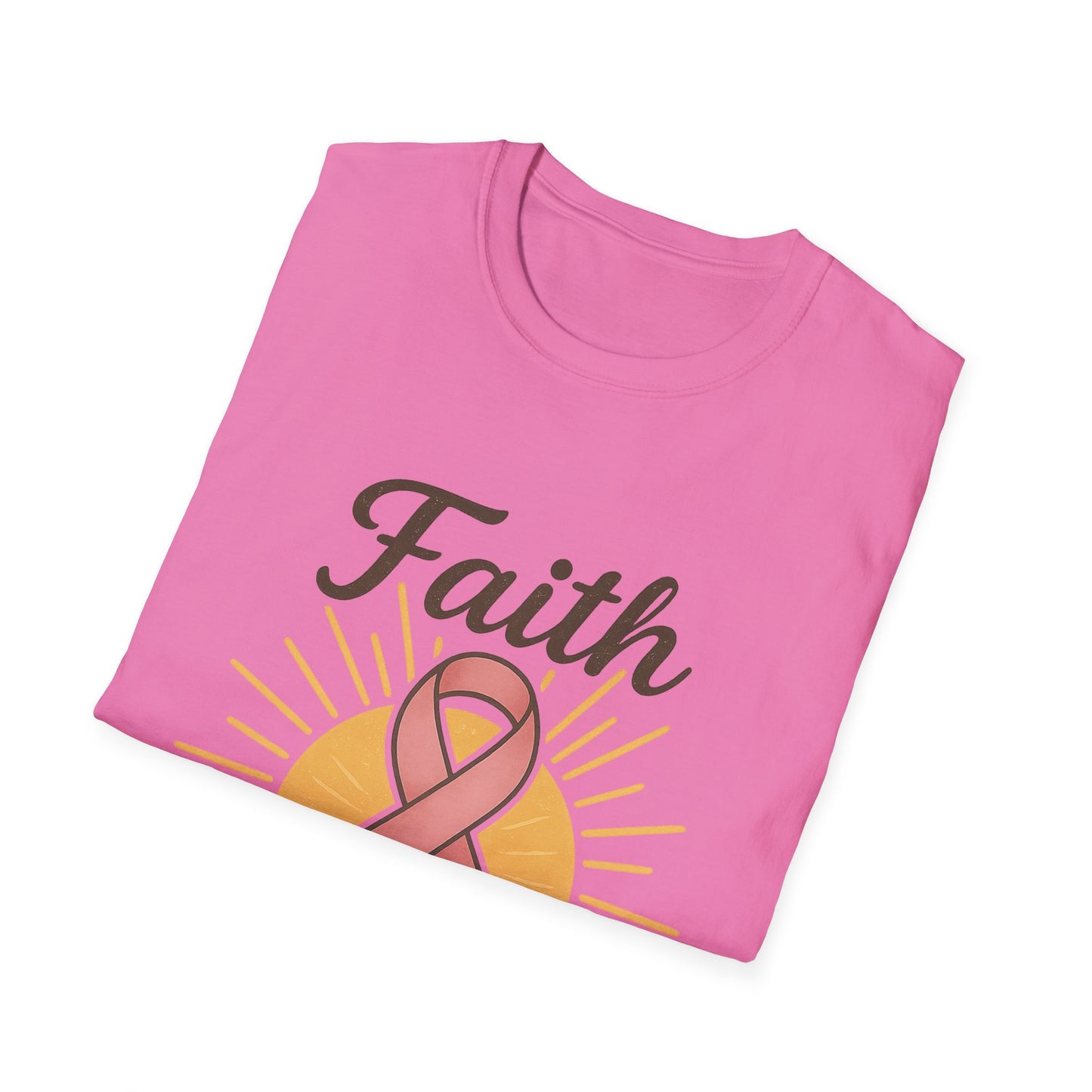 Faith Over Fear Shirt | Breast Cancer Awareness Pink Ribbon Tee | Inspirational Hope Support Survivor Fighter T-Shirt October
