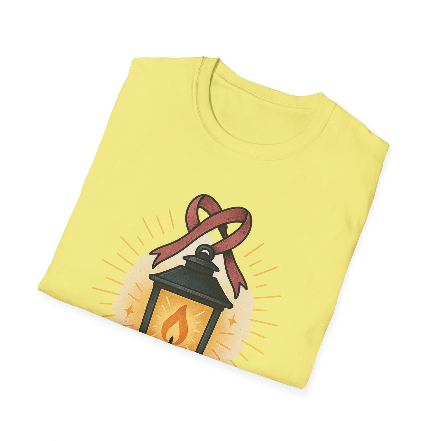 Light the Way Shirt | Breast Cancer Awareness Pink Ribbon Lantern Tee | Hope Support Survivor Fighter T-Shirt October Strong