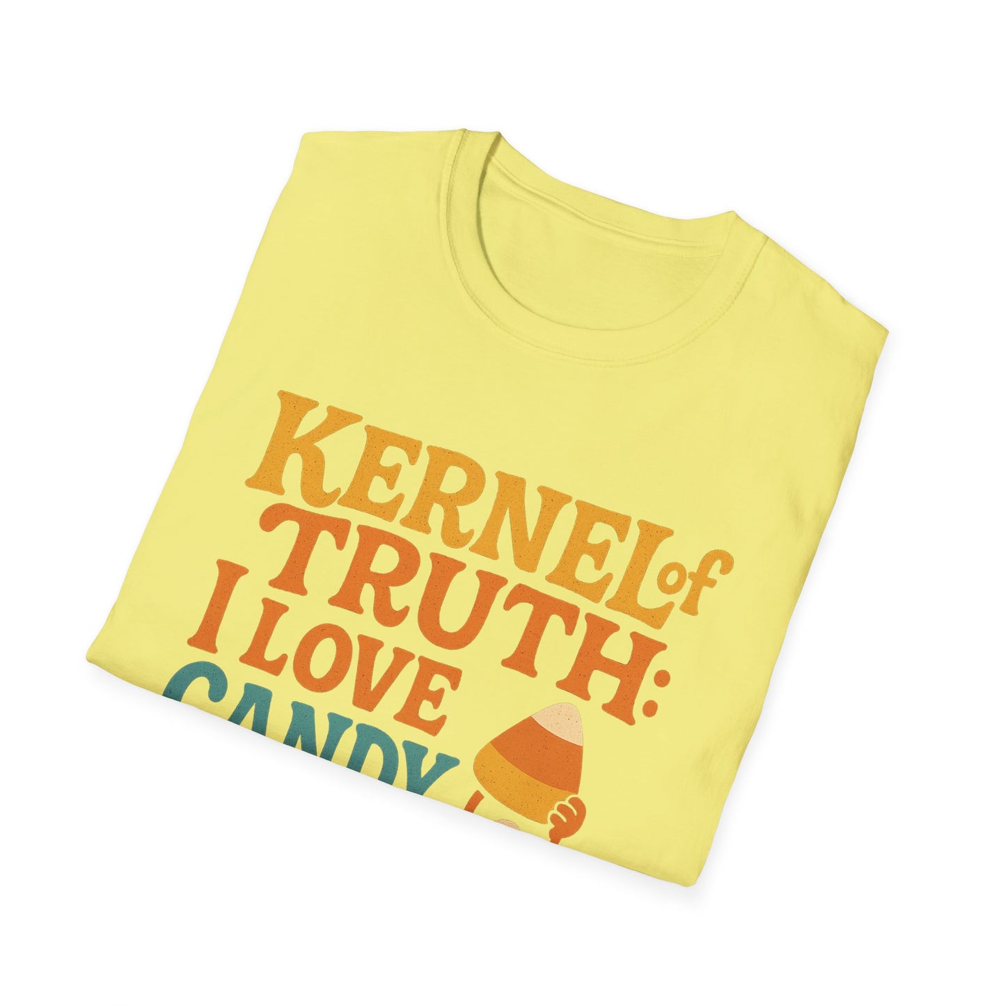 Kernel of Truth I Love Candy Corn Shirt – Cute Retro Halloween T-Shirt, Sweet Fall Graphic Tee