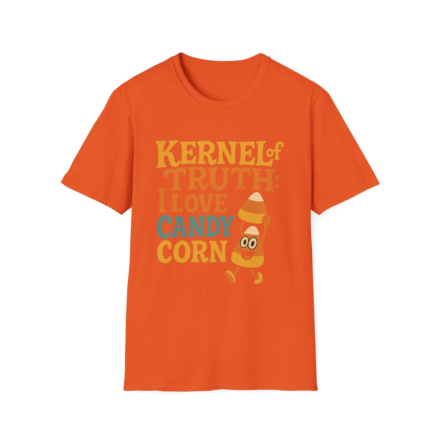 Kernel of Truth I Love Candy Corn Shirt – Cute Retro Halloween T-Shirt, Sweet Fall Graphic Tee