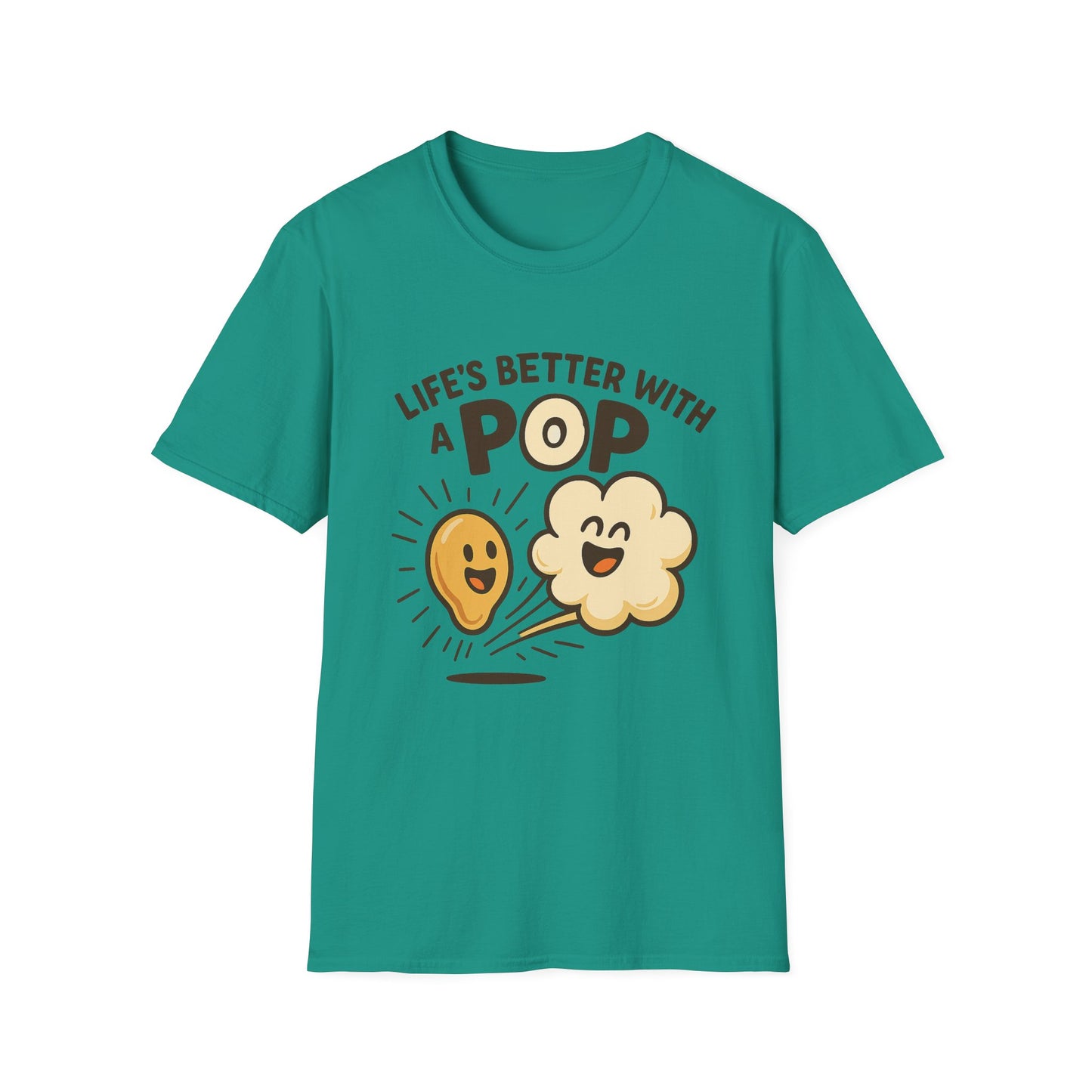Life’s Better with a Pop Shirt – Cute Popcorn Graphic Tee – Funny Snack T-Shirt for Movie Lovers & Cinema Nights