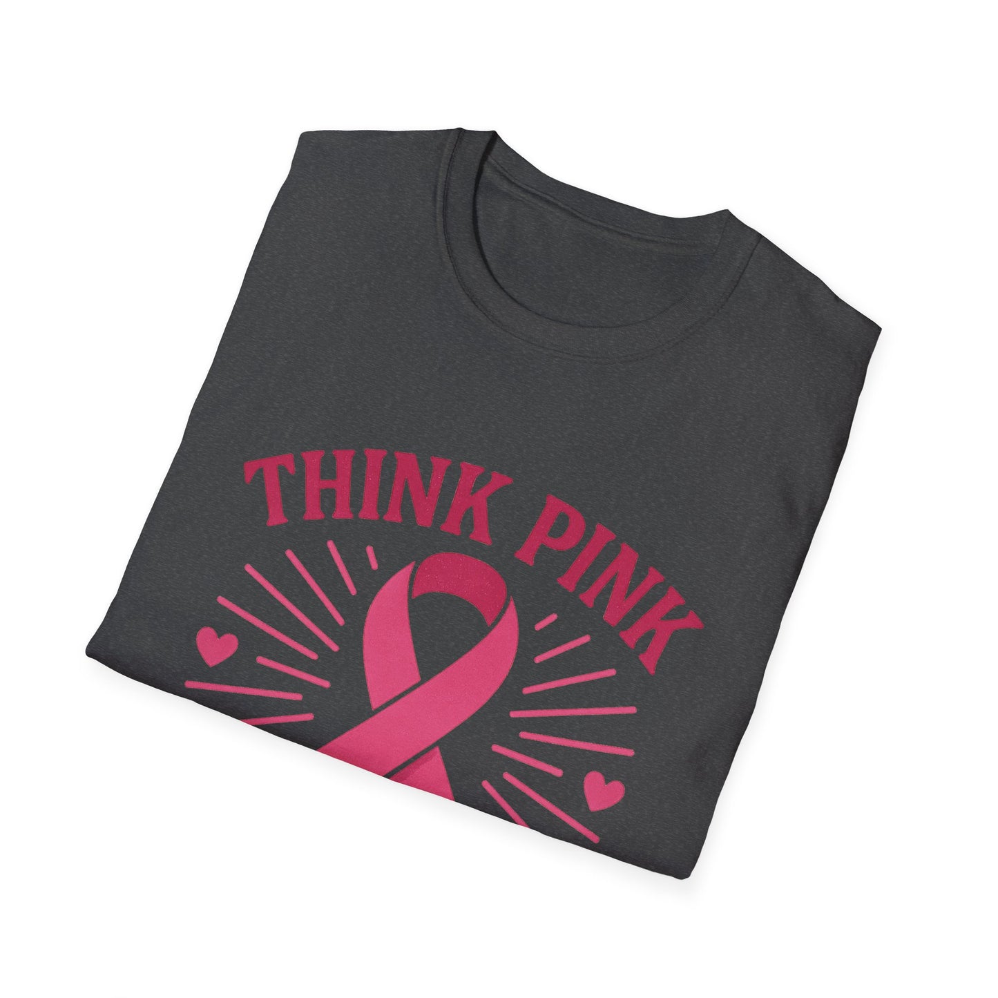 Think Pink Shirt Live Strong | Breast Cancer Awareness Ribbon Tee | Pink Support Hope Strength T-Shirt Women Men October
