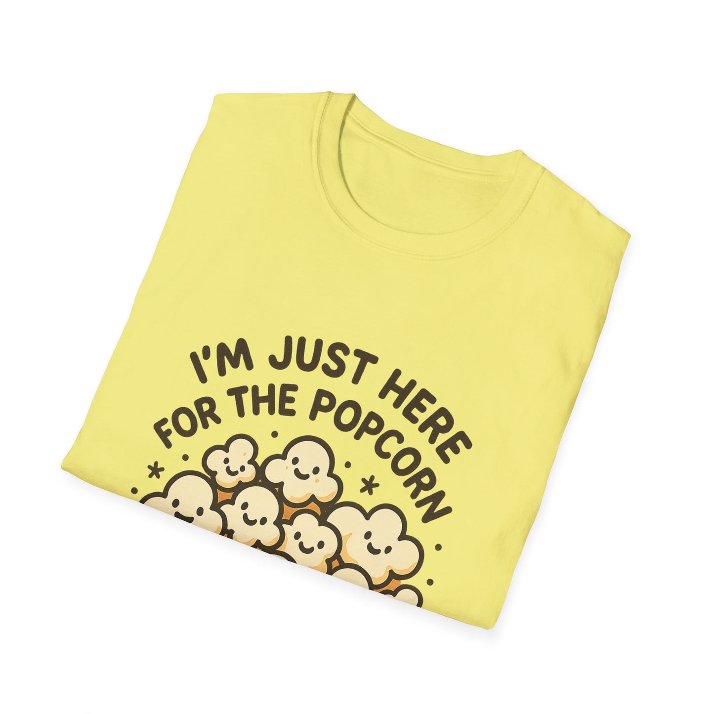 I’m Just Here for the Popcorn T-Shirt – Funny Movie Night Tee – Popcorn Lover Shirt for Film Fans & Snack Lovers