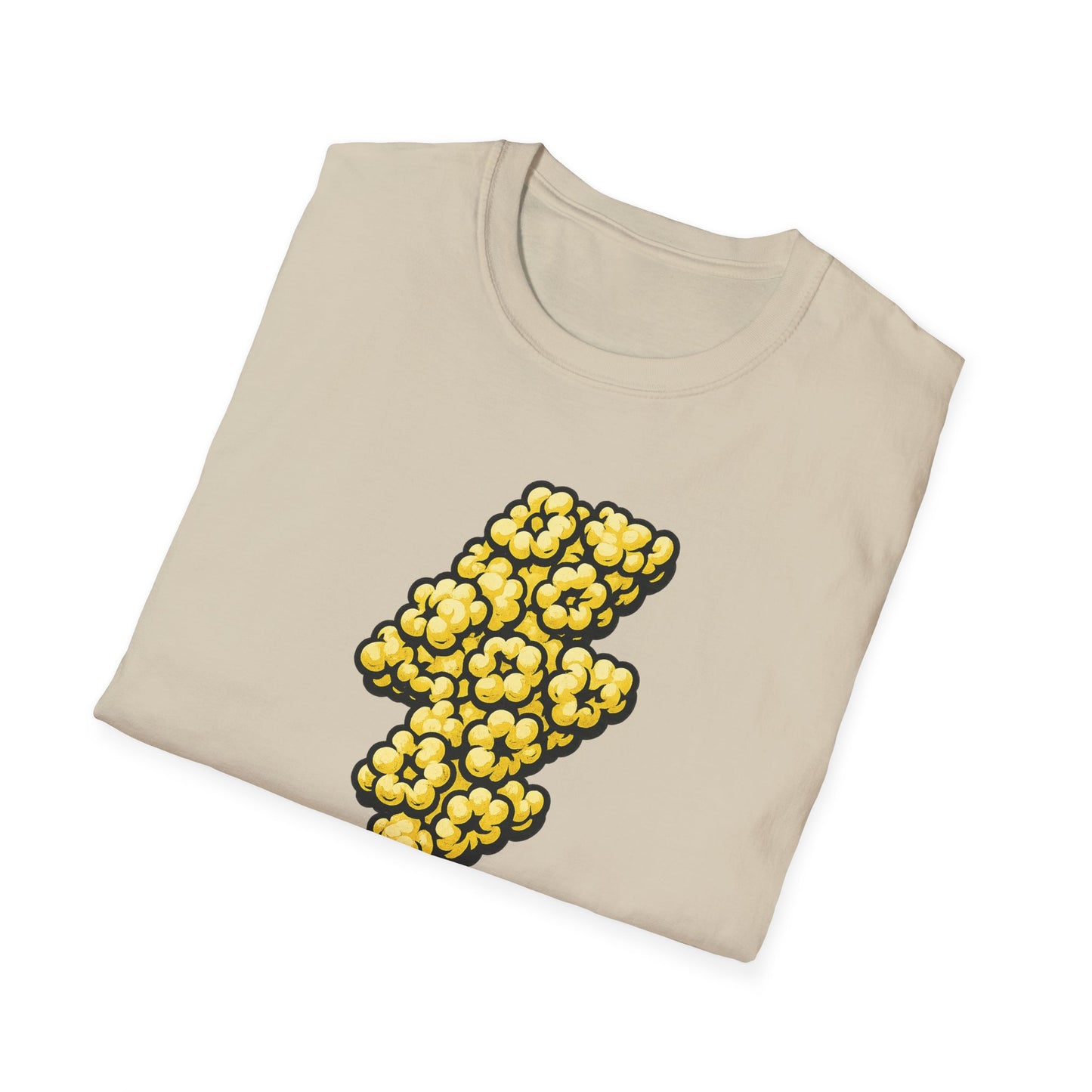 Popcorn Powered Shirt – Funny Movie Snack Tee – Retro Popcorn Lover T-Shirt for Cinema Nights & Foodie Fans