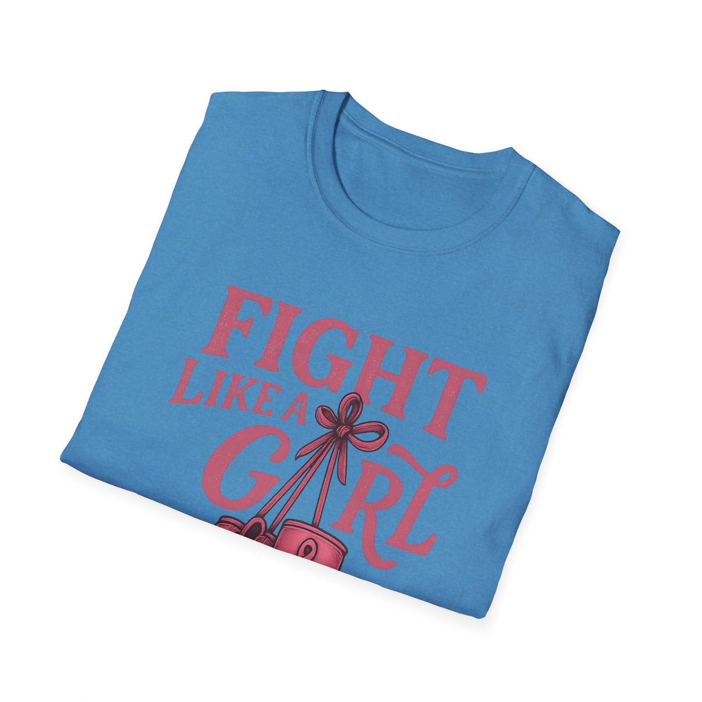 Fight Like a Girl Shirt | Breast Cancer Awareness Boxing Gloves Tee | Pink Ribbon Strength Support T-Shirt Survivor Fighter