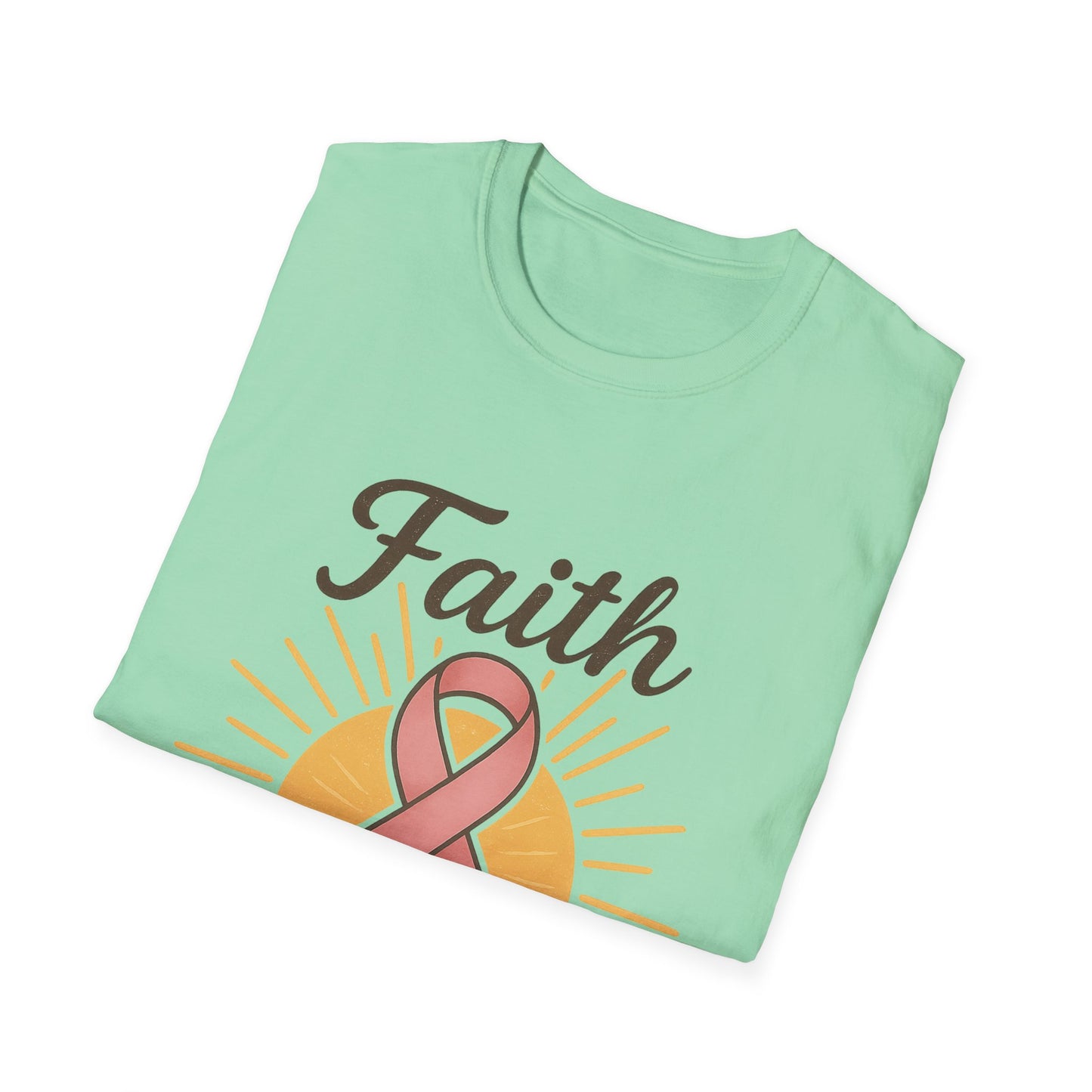 Faith Over Fear Shirt | Breast Cancer Awareness Pink Ribbon Tee | Inspirational Hope Support Survivor Fighter T-Shirt October