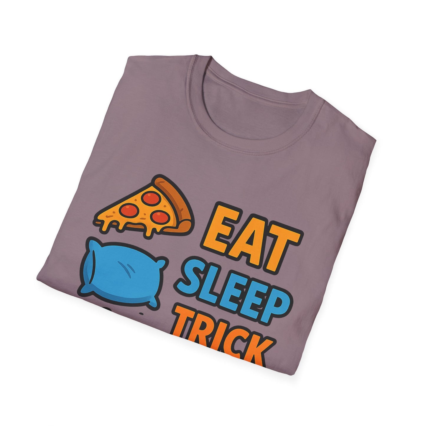 Eat Sleep Trick or Treat Repeat Shirt – Funny Halloween Candy Tee