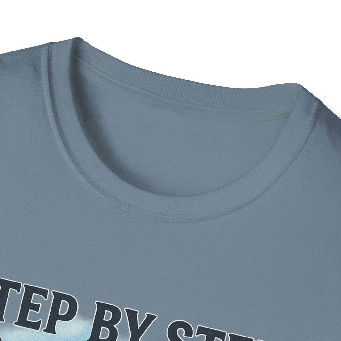 Step by Step to Greatness T-Shirt – Runner Silhouette Motivational Fitness Tee