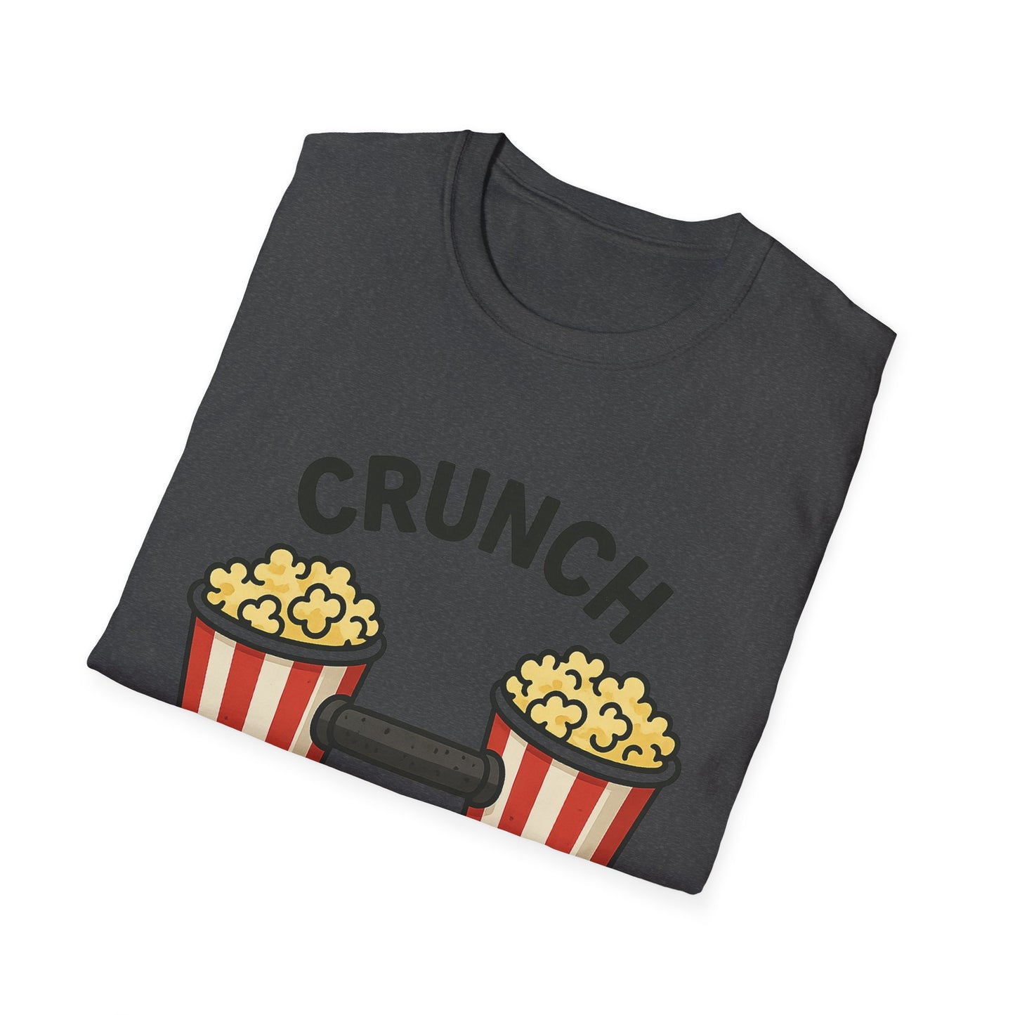 Crunch Goals Popcorn Shirt – Funny Fitness Pun Tee – Retro Popcorn Lover T-Shirt for Movie Nights & Snack Fans