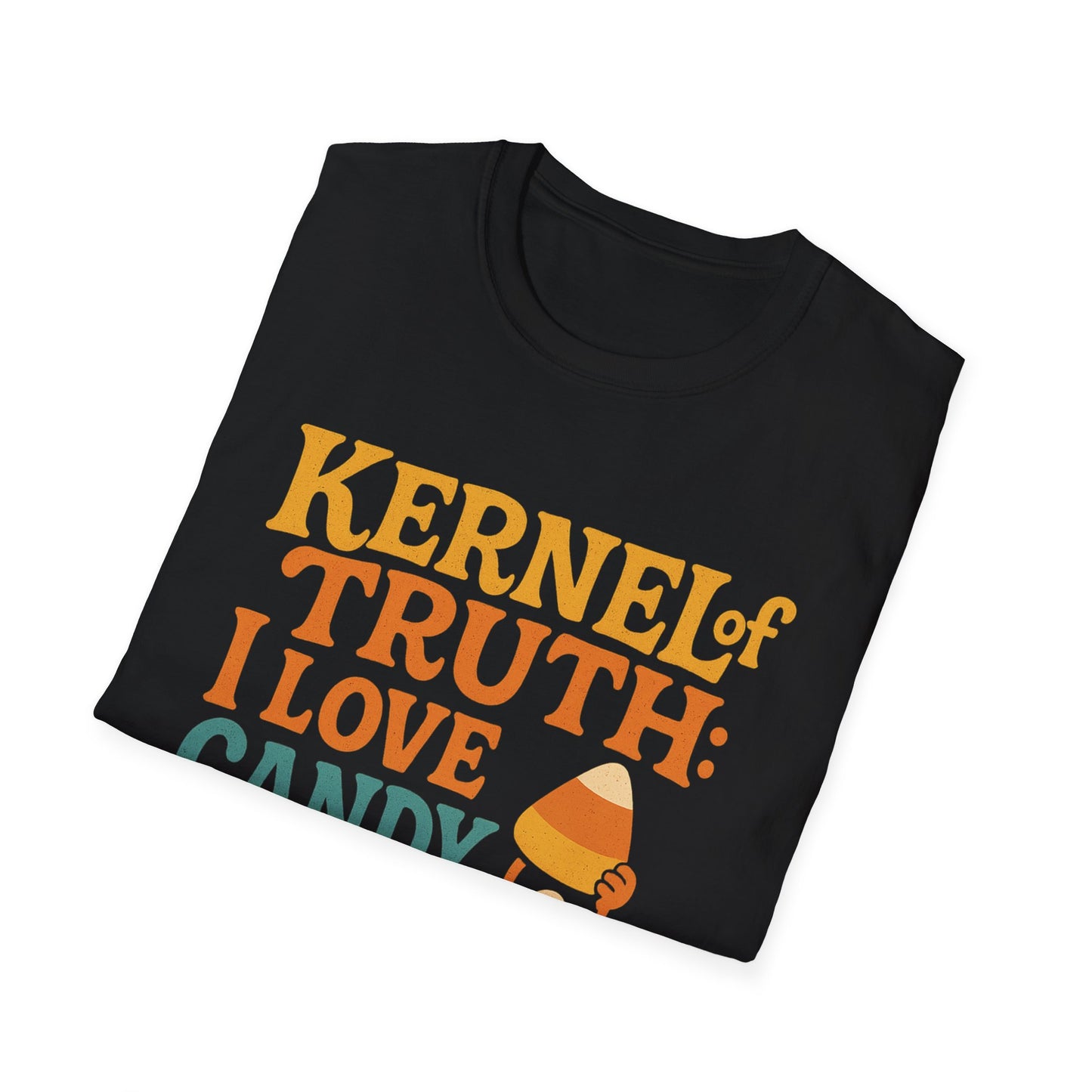 Kernel of Truth I Love Candy Corn Shirt – Cute Retro Halloween T-Shirt, Sweet Fall Graphic Tee