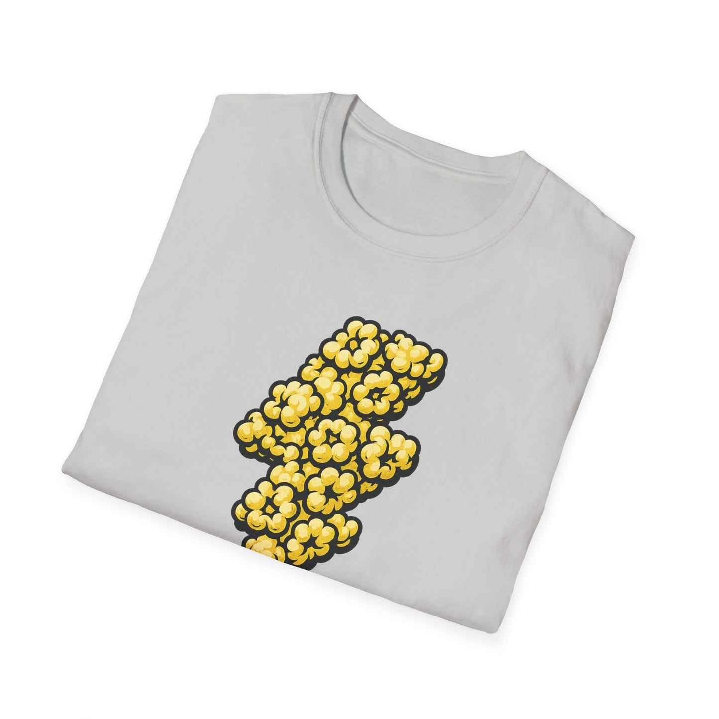 Popcorn Powered Shirt – Funny Movie Snack Tee – Retro Popcorn Lover T-Shirt for Cinema Nights & Foodie Fans