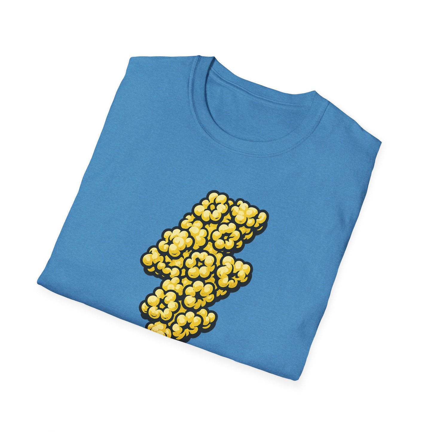 Popcorn Powered Shirt – Funny Movie Snack Tee – Retro Popcorn Lover T-Shirt for Cinema Nights & Foodie Fans