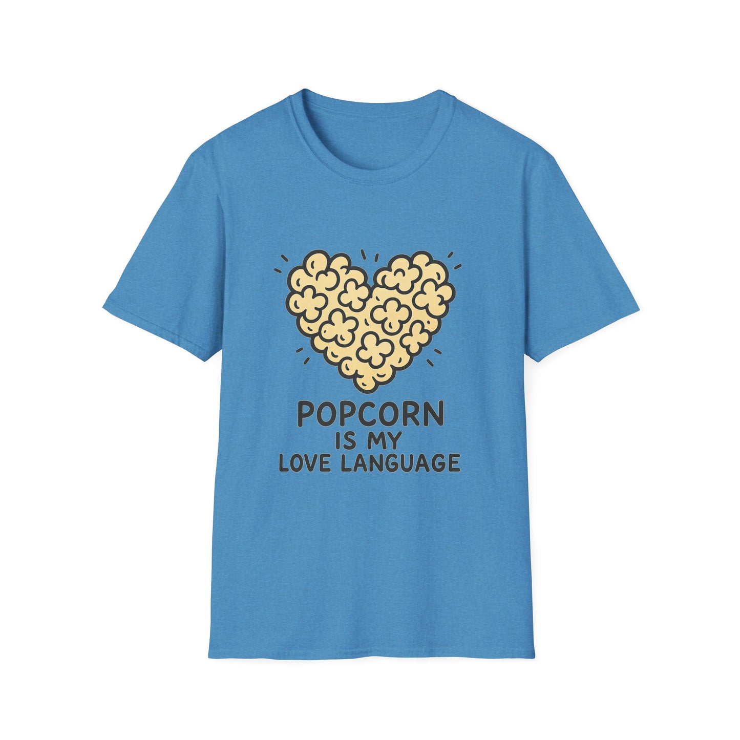 Popcorn Is My Love Language Shirt – Cute Movie Night Tee – Funny Popcorn Lover T-Shirt for Snack Fans & Cinema Lovers